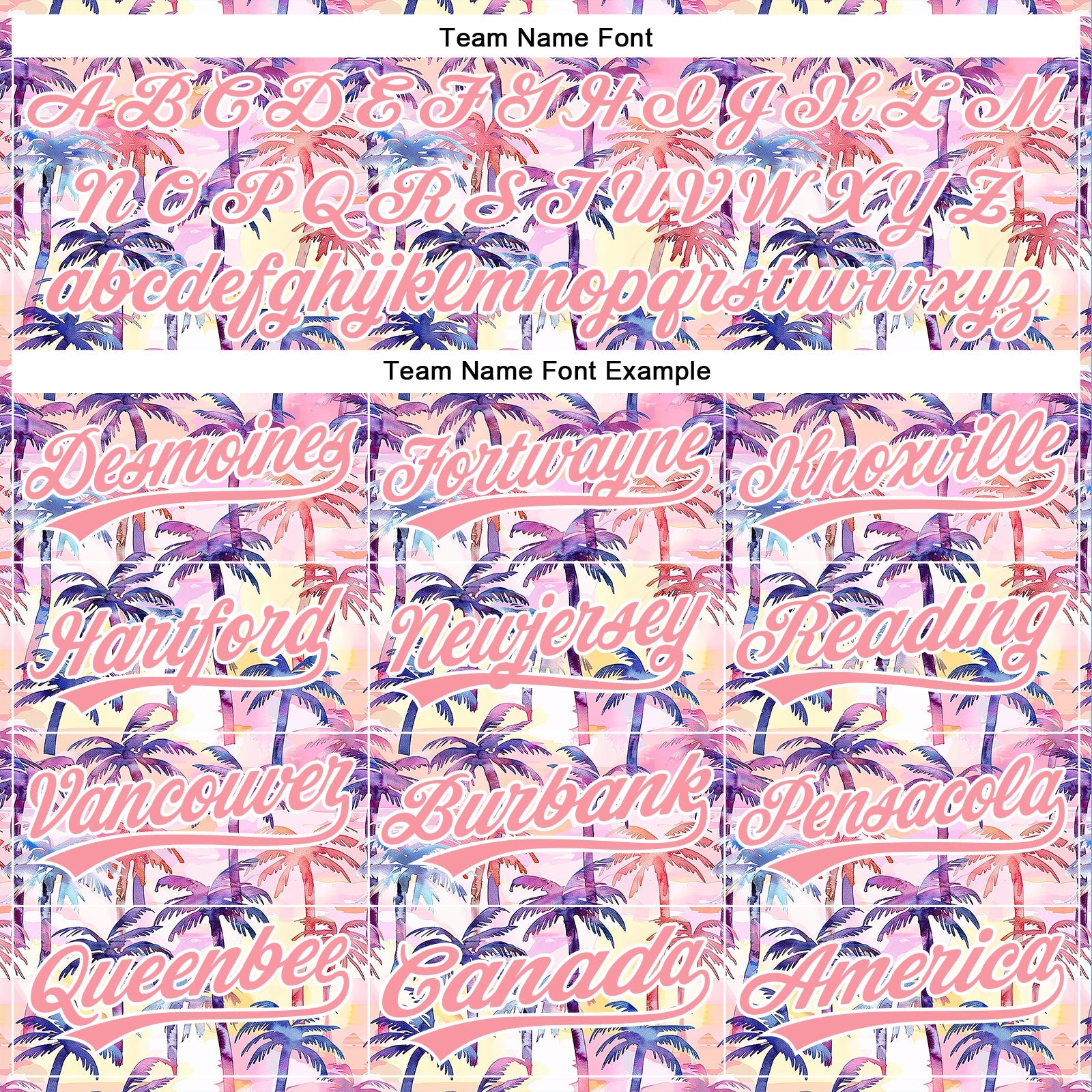 Custom Medium Pink White 3D Pattern Design Tropical Hawaii Palm Trees Authentic Baseball Jersey view 4