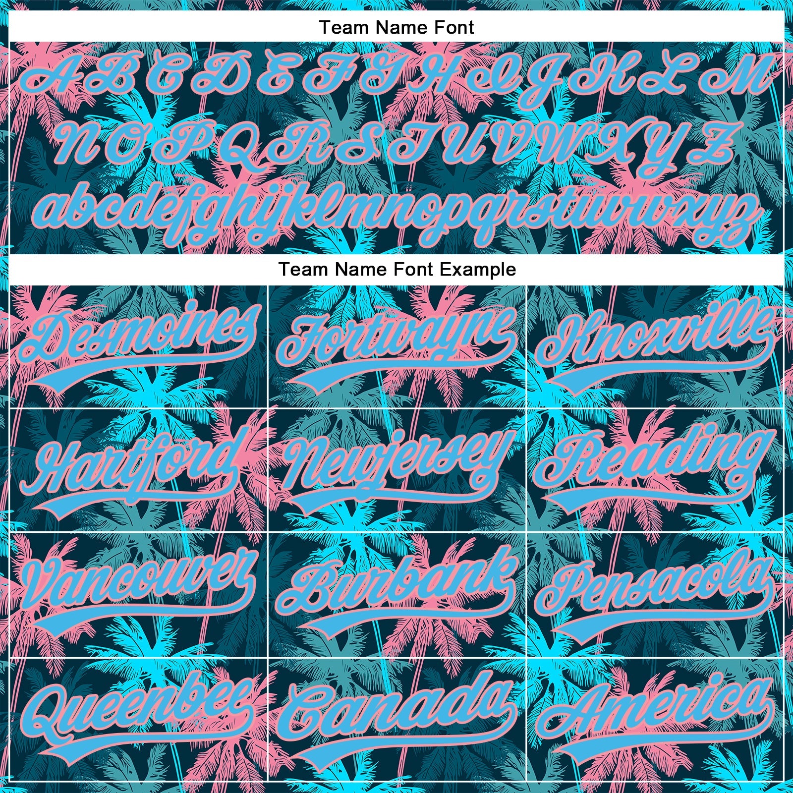 Custom Black Sky Blue-Medium Pink 3D Pattern Design Tropical Hawaii Palm Trees Authentic Baseball Jersey view 4