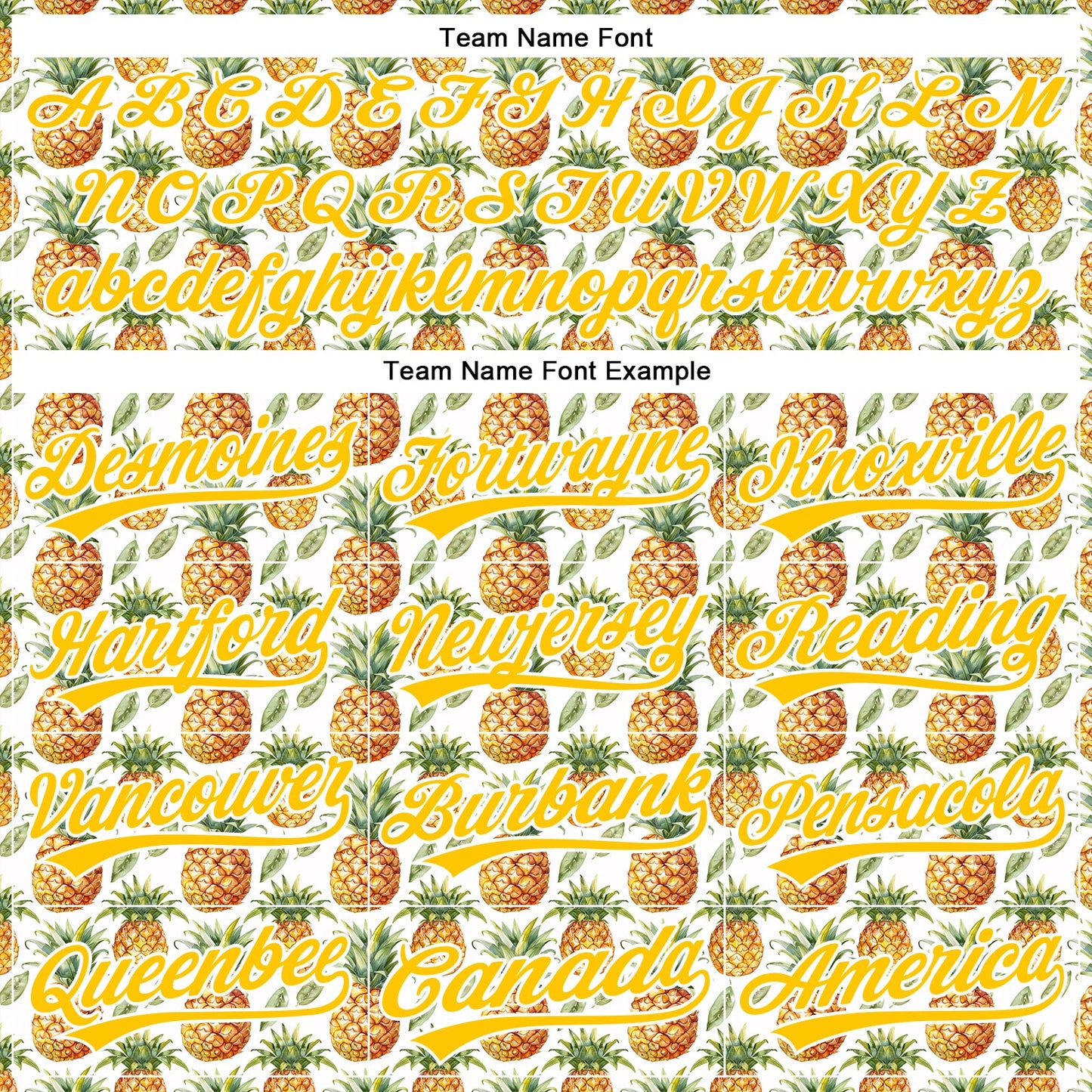 Custom White Yellow 3D Pattern Design Fruit Pineapple Authentic Baseball Jersey view 4