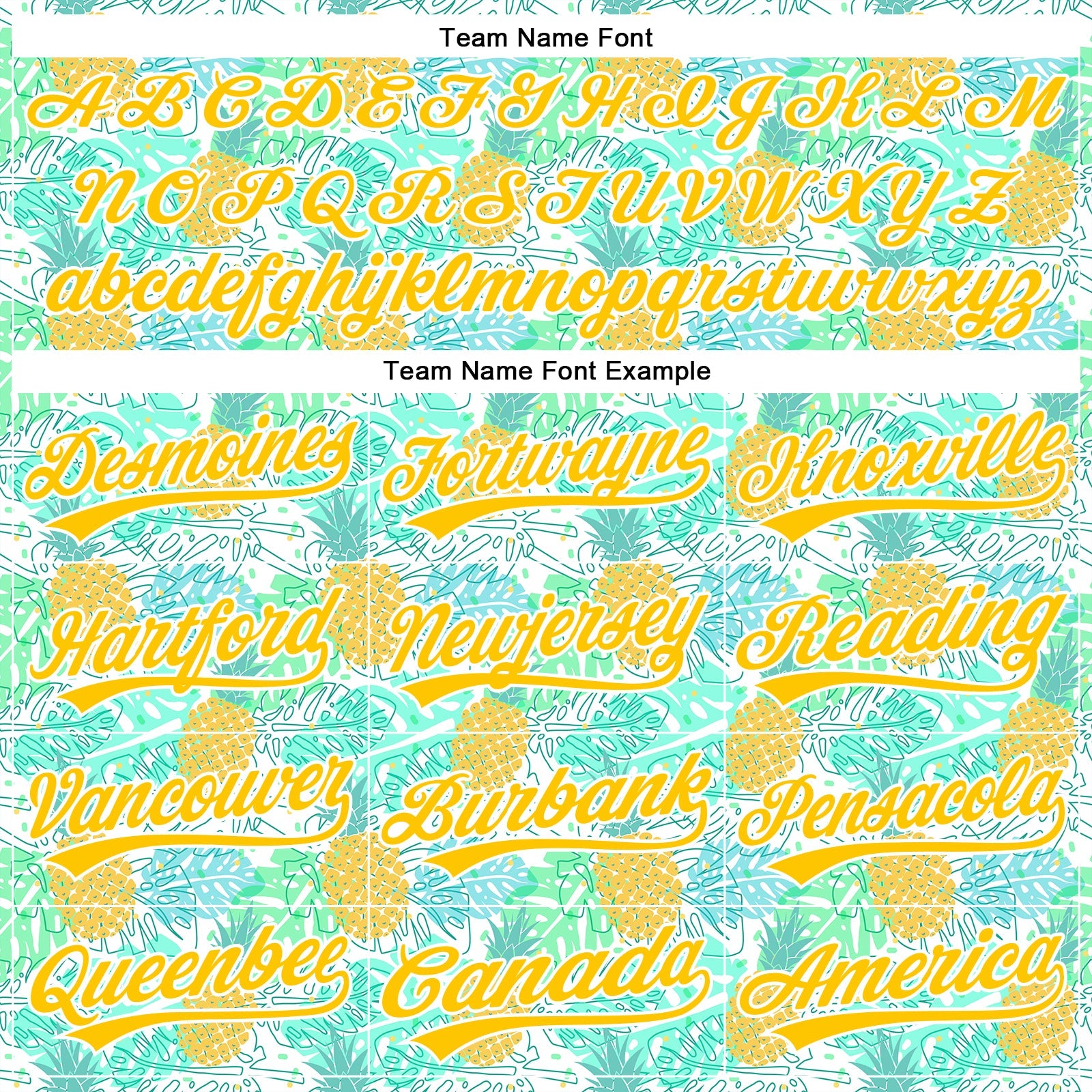 Custom Green Yellow-White 3D Pattern Design Fruit Pineapple Authentic Baseball Jersey view 4
