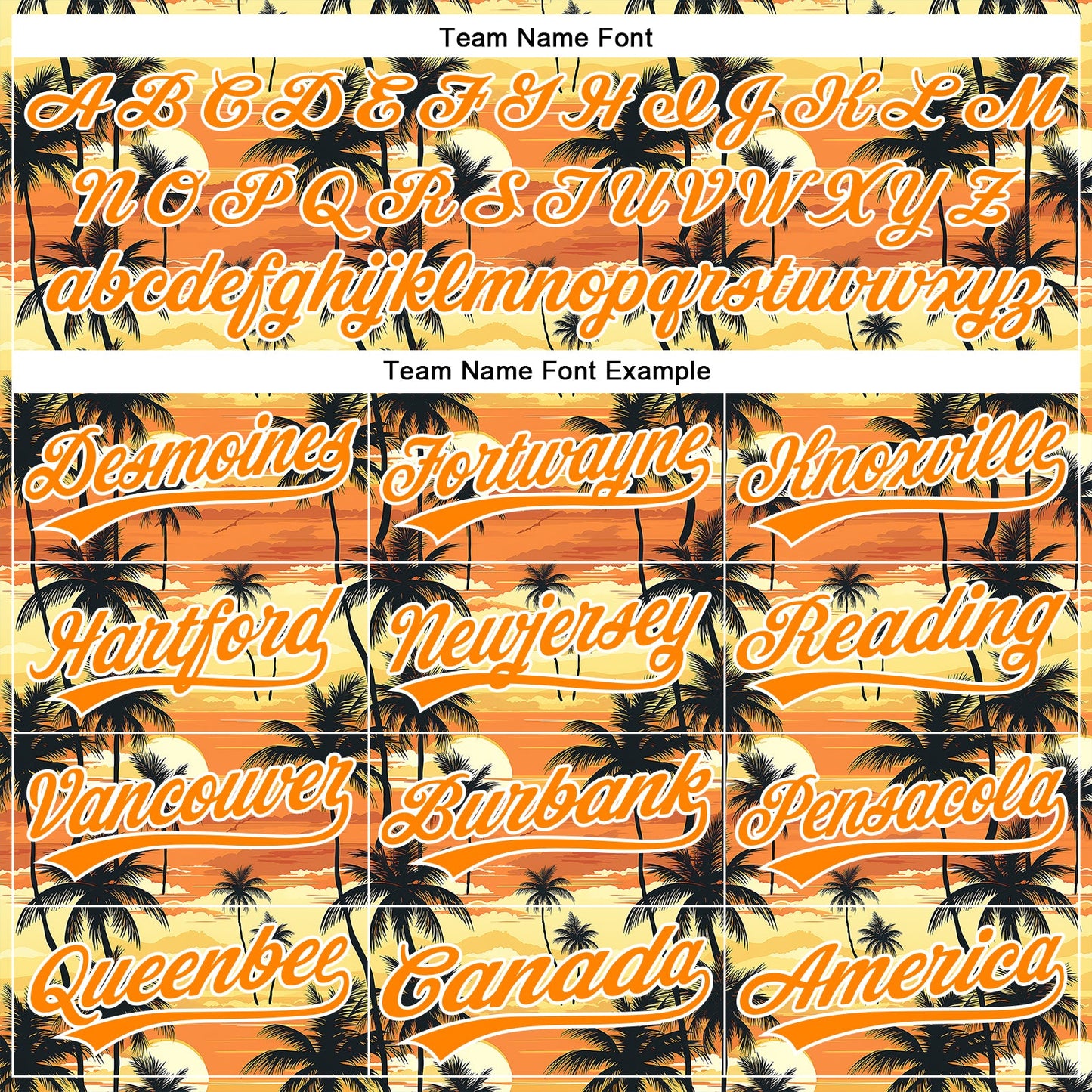 Custom Yellow Bay Orange-White 3D Pattern Design Tropical Hawaii Palm Trees Authentic Baseball Jersey view 4