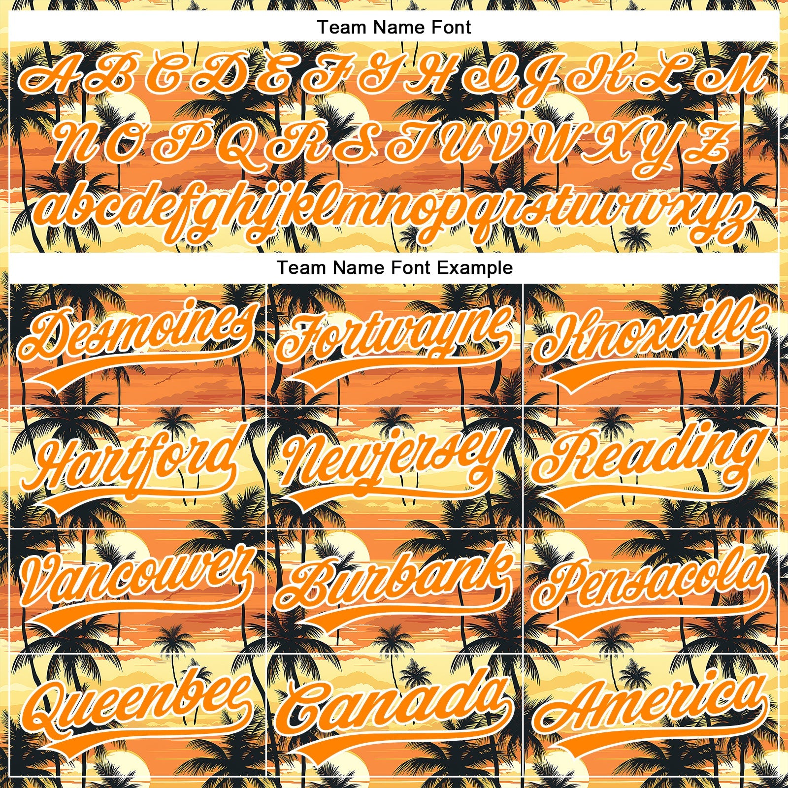 Custom Yellow Bay Orange-White 3D Pattern Design Tropical Hawaii Palm Trees Authentic Baseball Jersey view 4