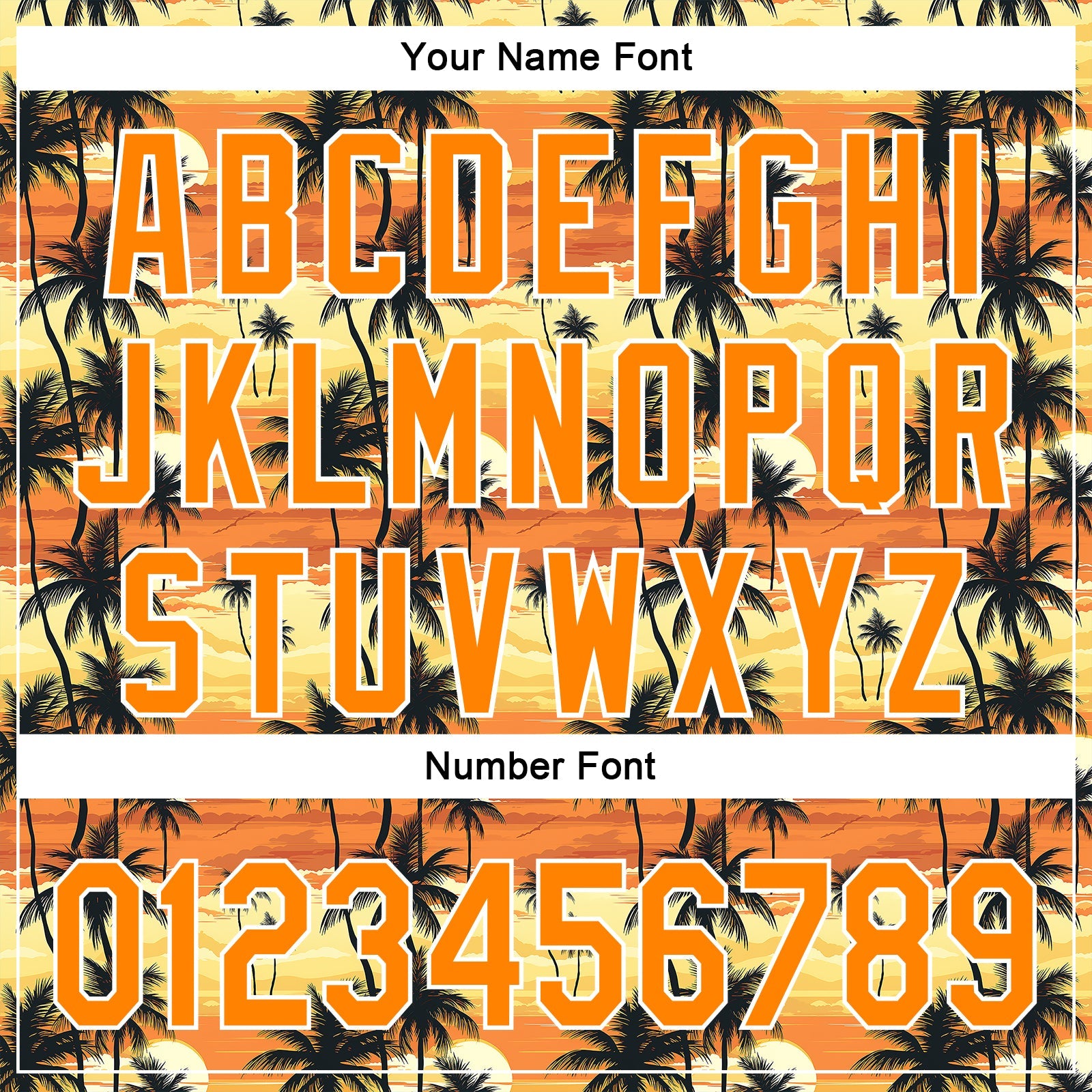 Custom Yellow Bay Orange-White 3D Pattern Design Tropical Hawaii Palm Trees Authentic Baseball Jersey view 5