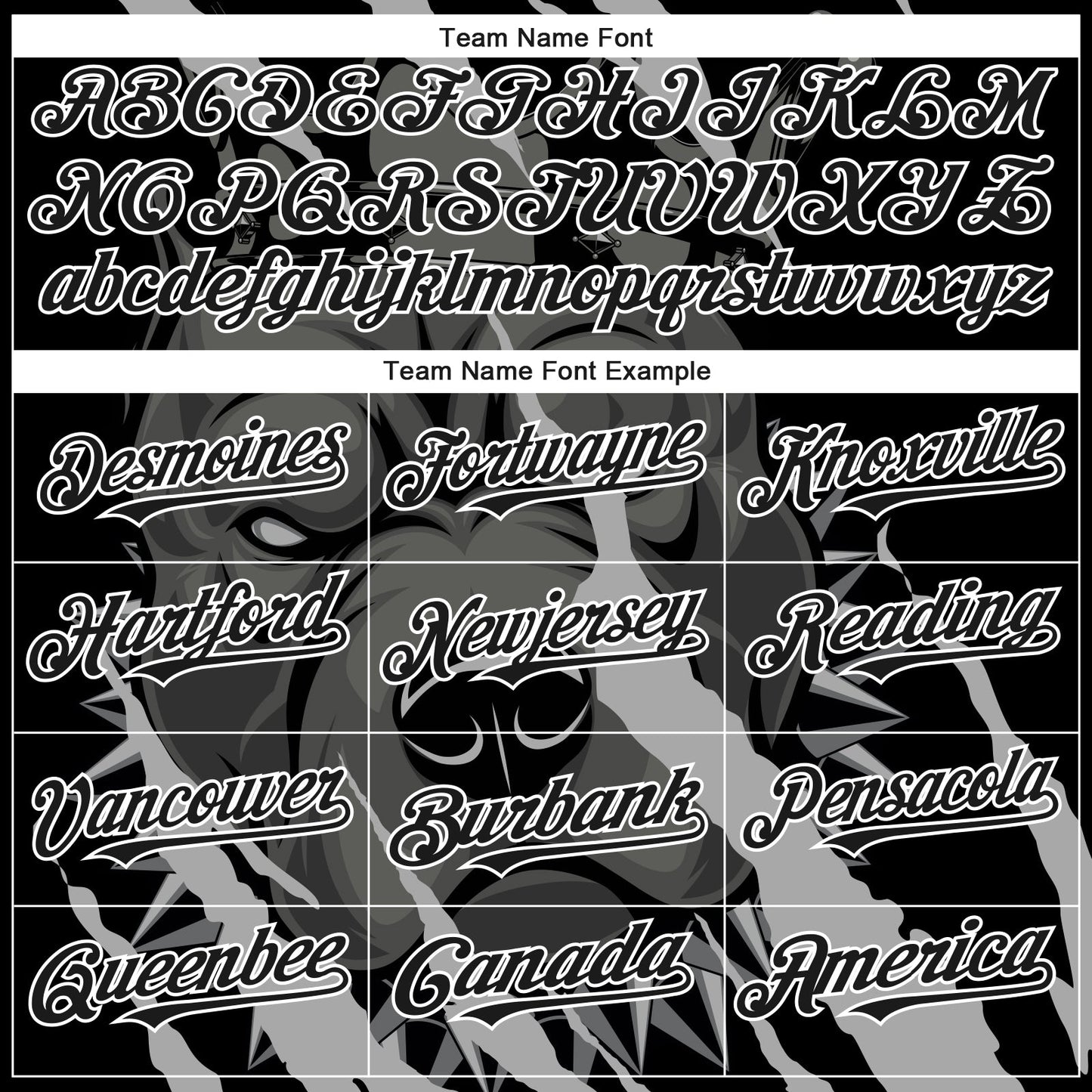 Custom Black White 3D Pattern Design Animal Pitbull Dog Authentic Baseball Jersey view 4