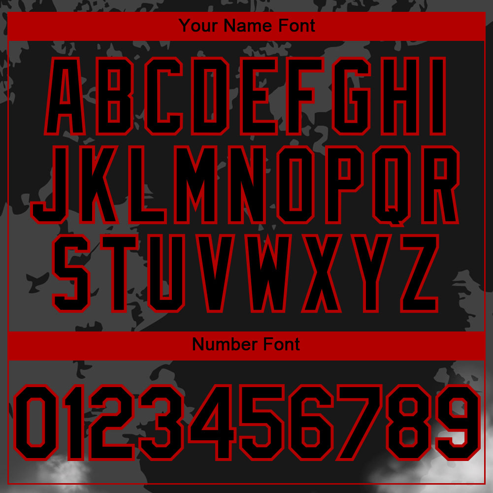Custom Black Red 3D Pattern Design Animal Wolf Authentic Baseball Jersey view 5