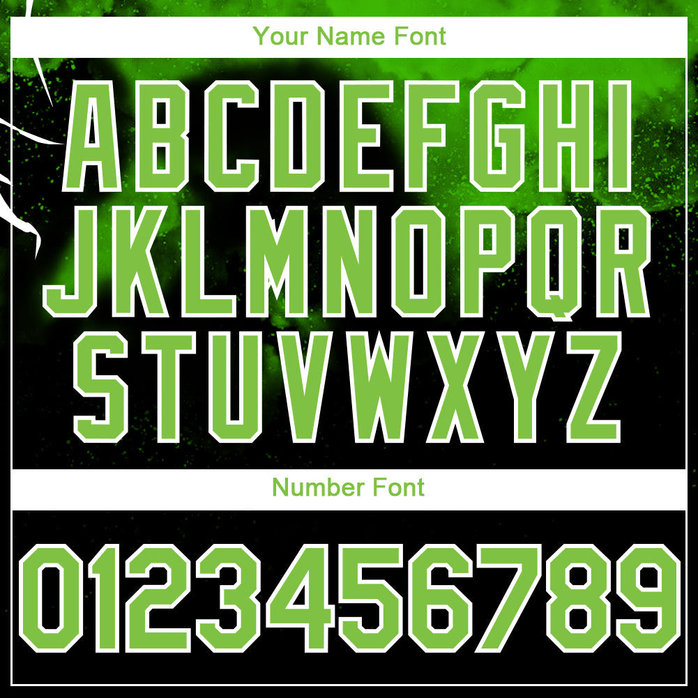Custom Black Neon Green-White 3D Pattern Design Animal Dinosaur Authentic Baseball Jersey view 5