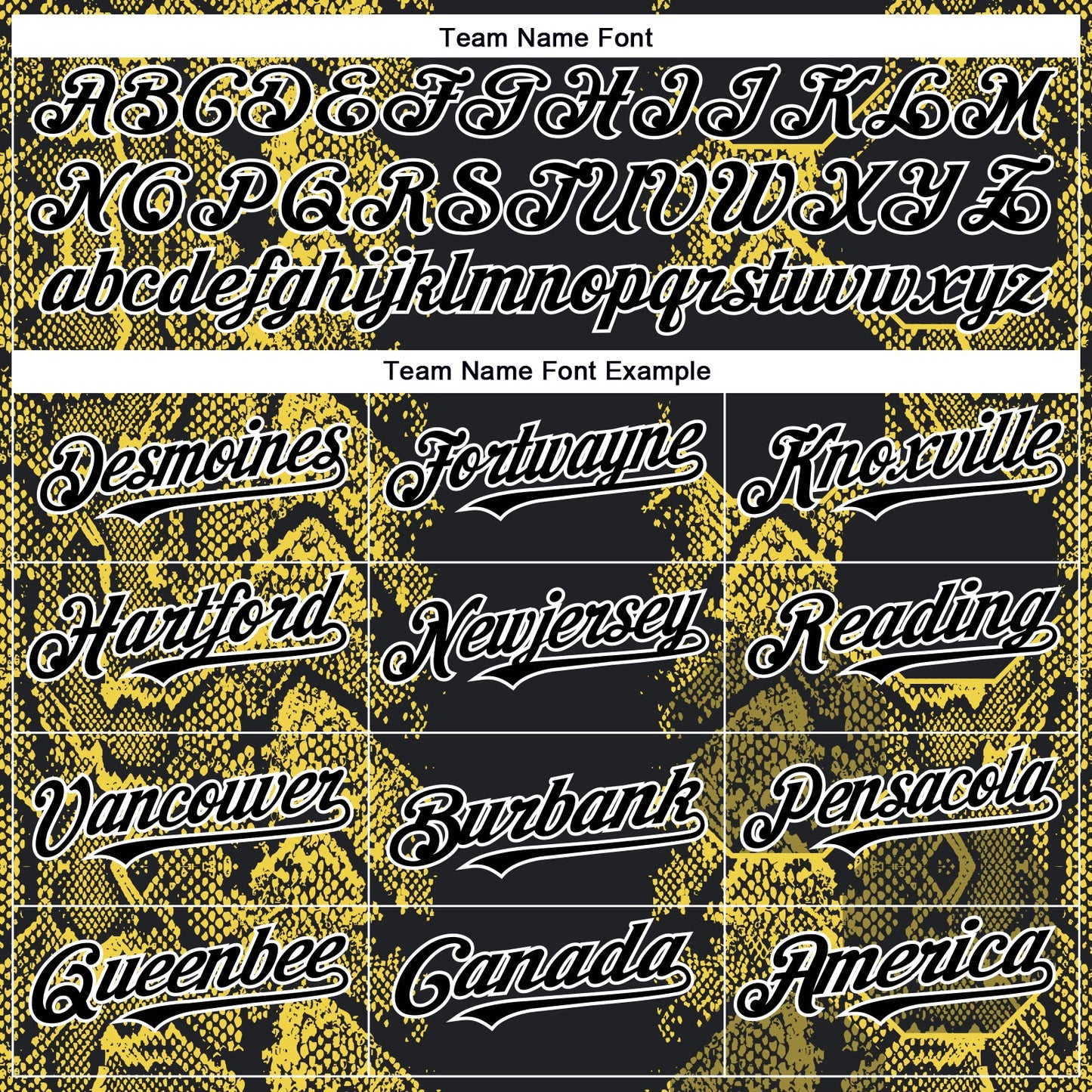 Custom Black Yellow-White 3D Pattern Design Animal Snake Authentic Baseball Jersey view 4