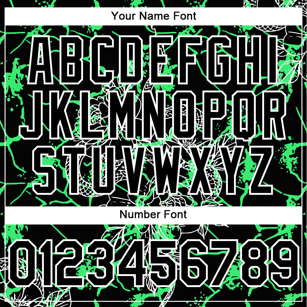 Custom Black Neon Green-White 3D Pattern Design Animal Snake Authentic Baseball Jersey view 5