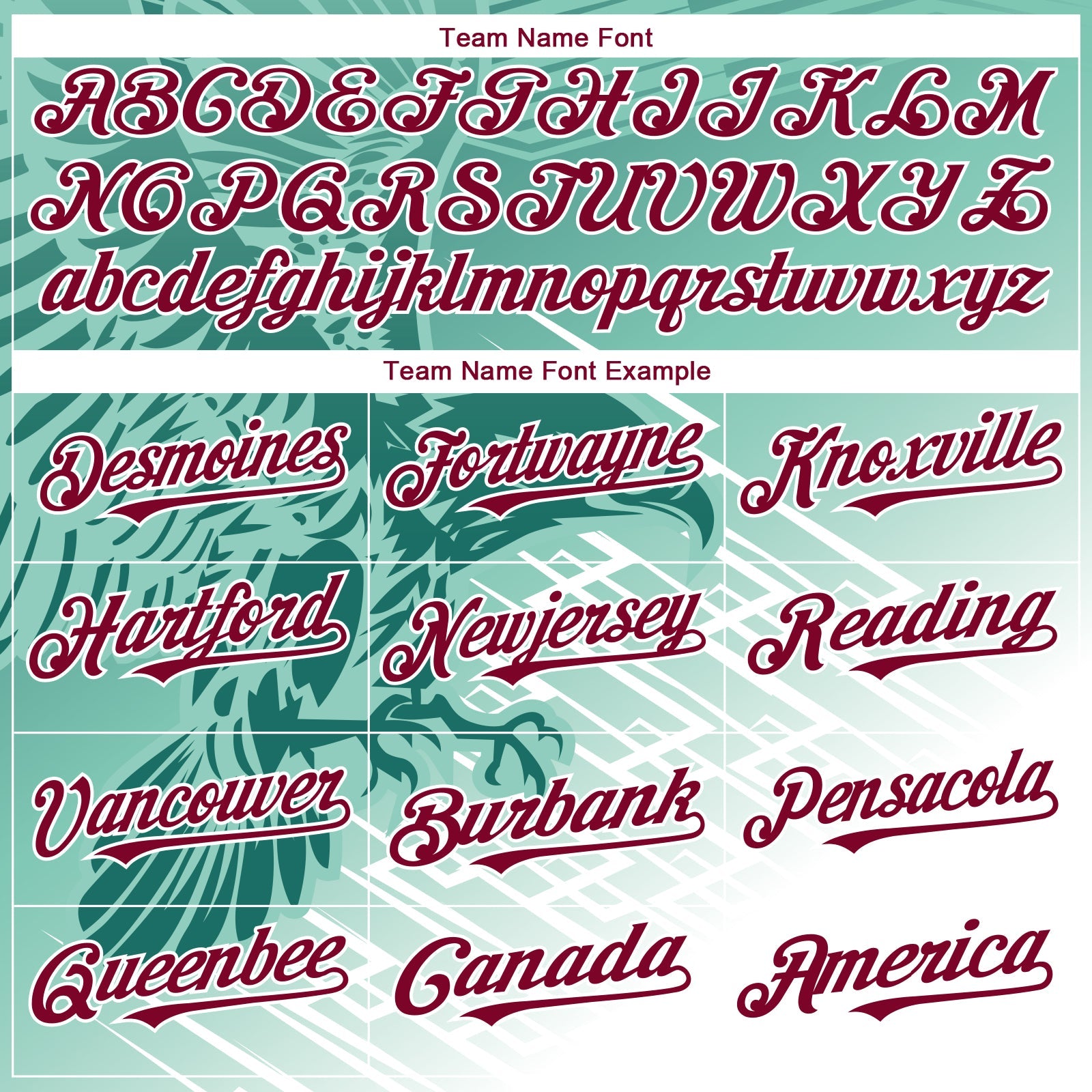 Custom Teal Crimson-White 3D Pattern Design Animal Eagle Authentic Baseball Jersey view 4