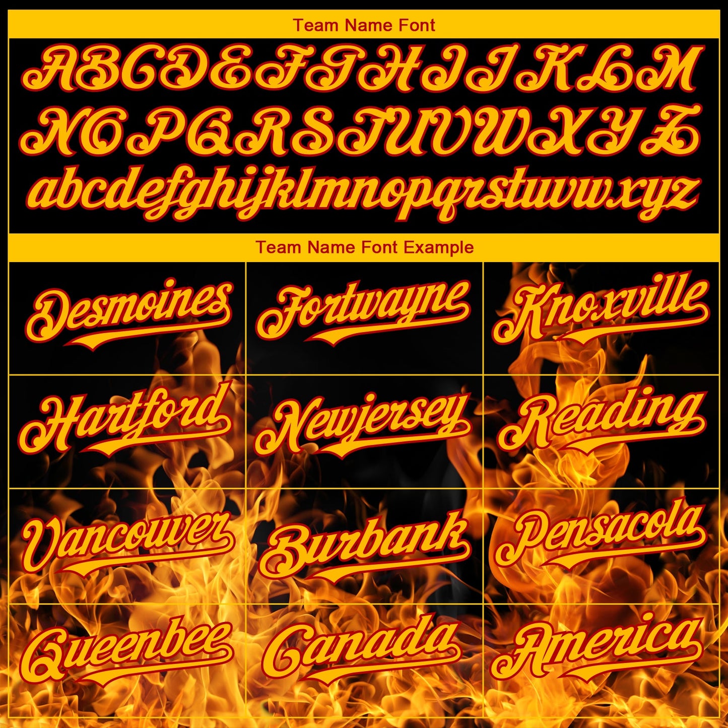 Custom Black Red-Yellow 3D Pattern Design Flame Authentic Baseball Jersey view 5