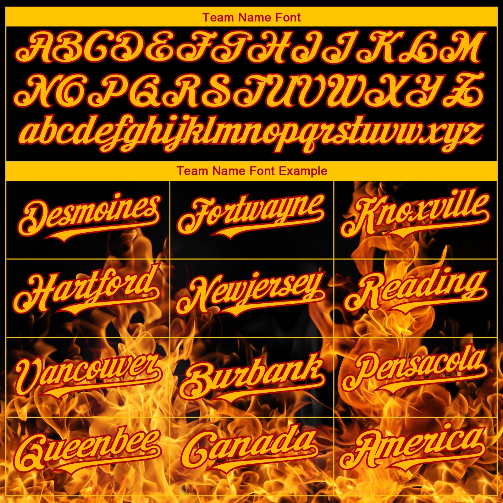 Custom Black Red-Yellow 3D Pattern Design Flame Authentic Baseball Jersey view 5