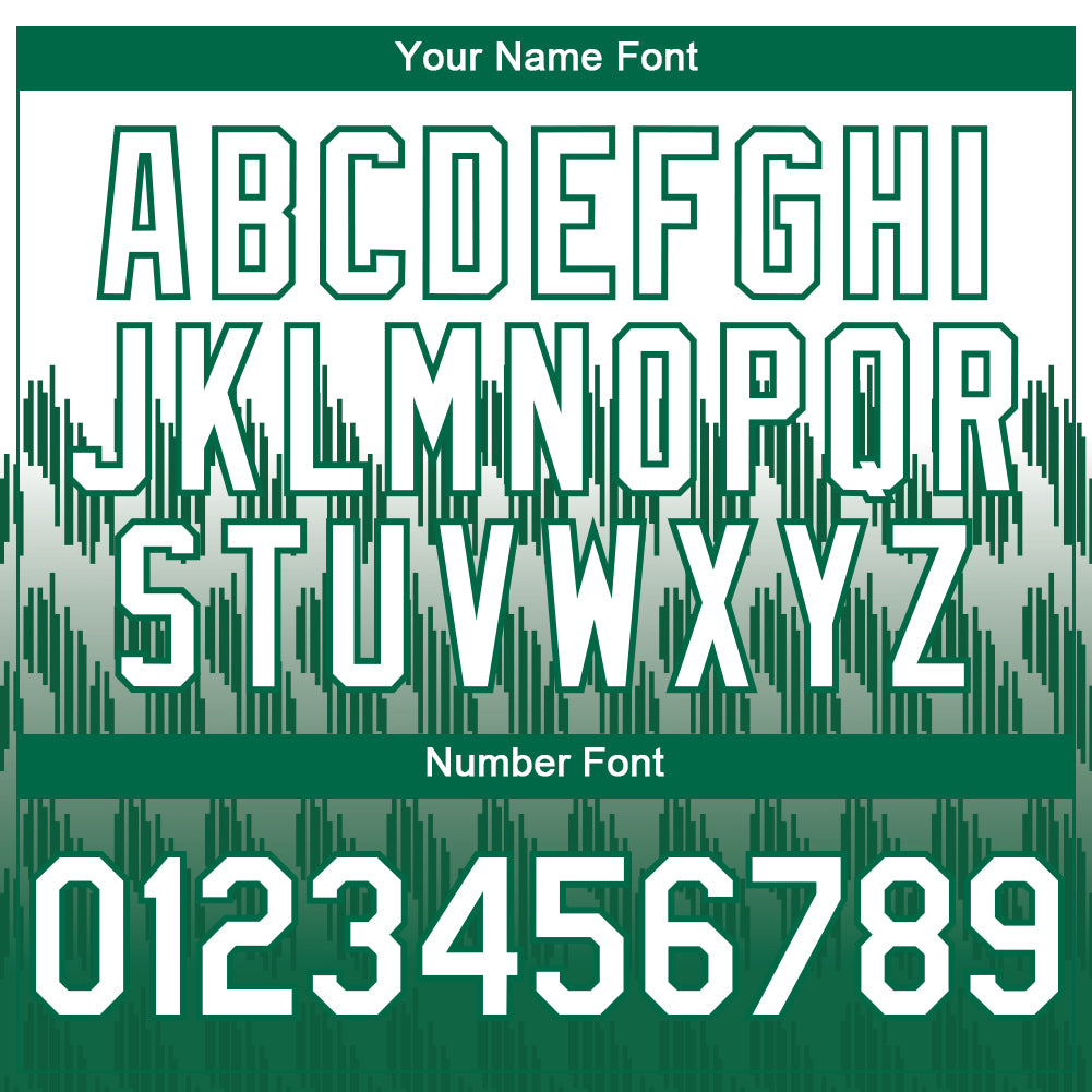 Custom White Kelly Green 3D Pattern Design Lines Authentic Baseball Jersey view 5