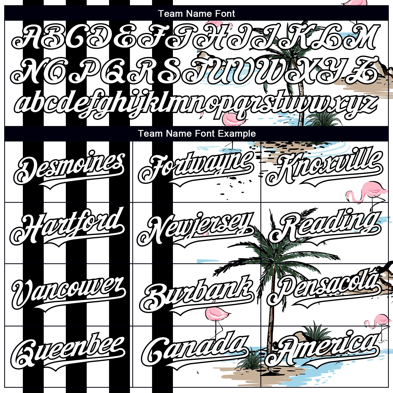 Custom White Black 3D Pattern Design Tropical Hawaii Palm Trees Authentic Baseball Jersey view 4