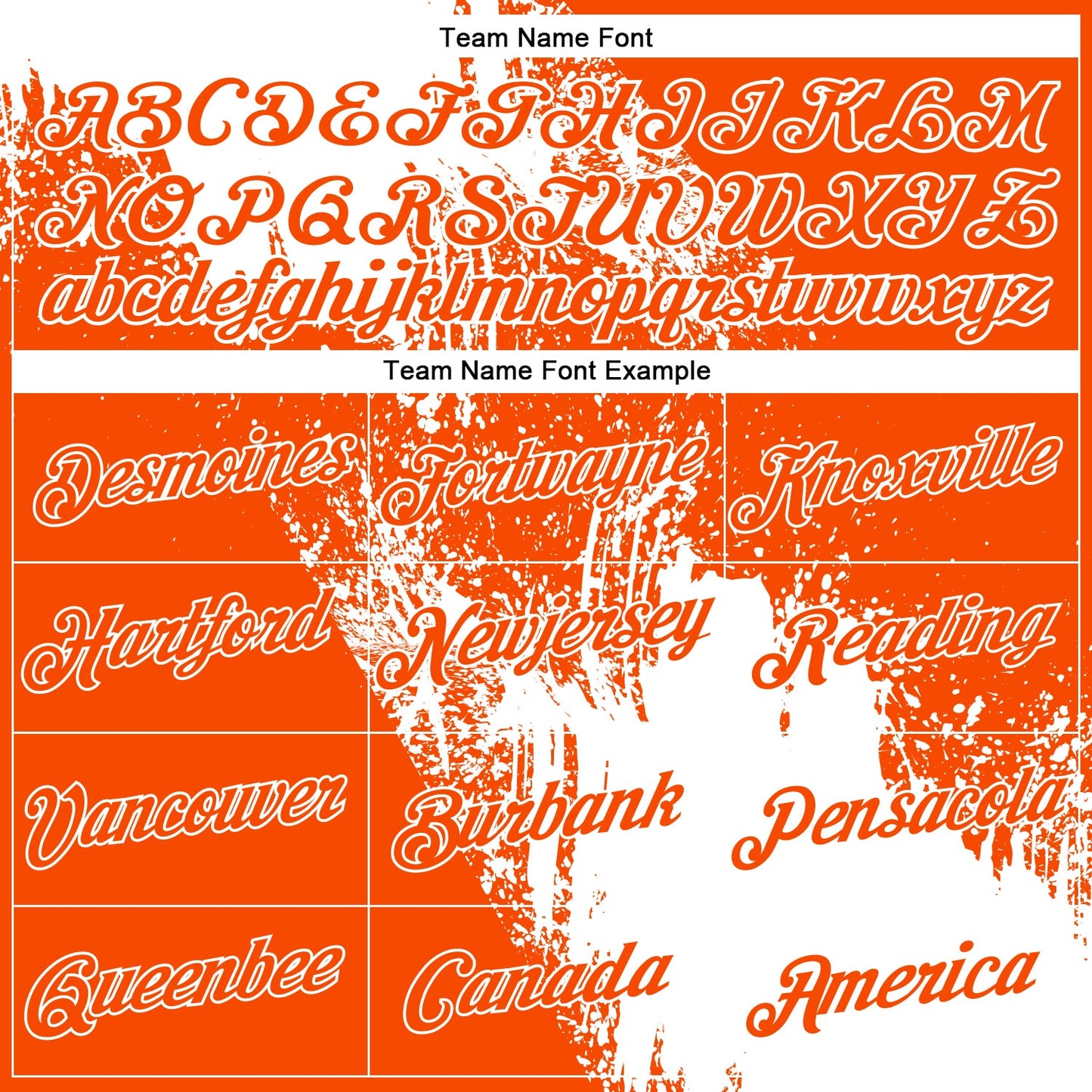 Custom White Orange 3D Pattern Design Abstract Brush Stroke Performance T-Shirt view 3