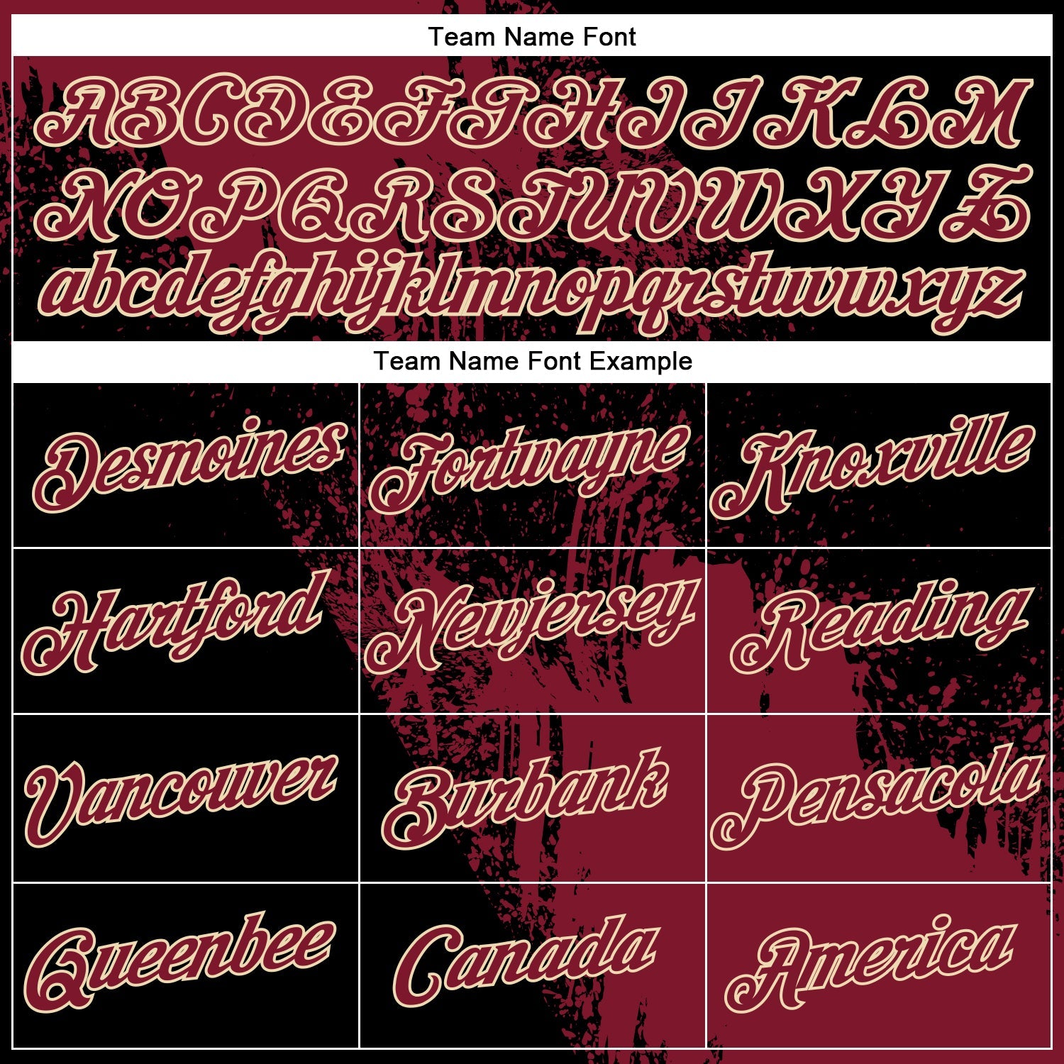 Custom Crimson Black-Cream 3D Pattern Design Abstract Brush Stroke Performance T-Shirt view 3