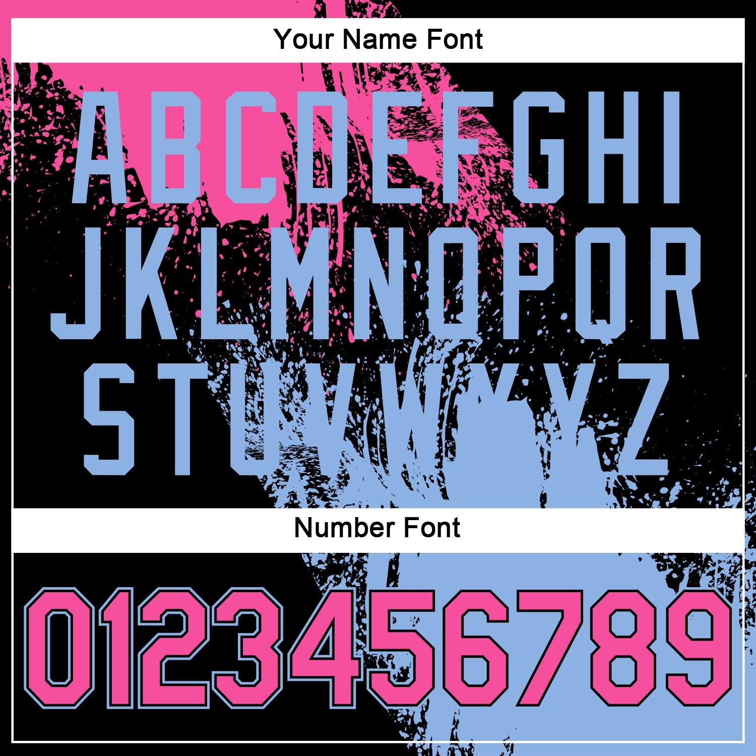 Custom Black Pink-Light Blue 3D Pattern Design Abstract Brush Stroke Performance T-Shirt view 4