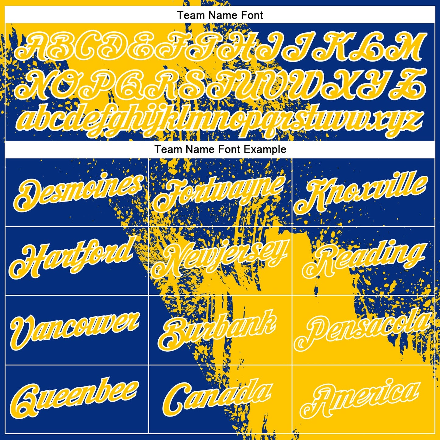 Custom Yellow Royal-White 3D Pattern Design Abstract Brush Stroke Performance T-Shirt view 3