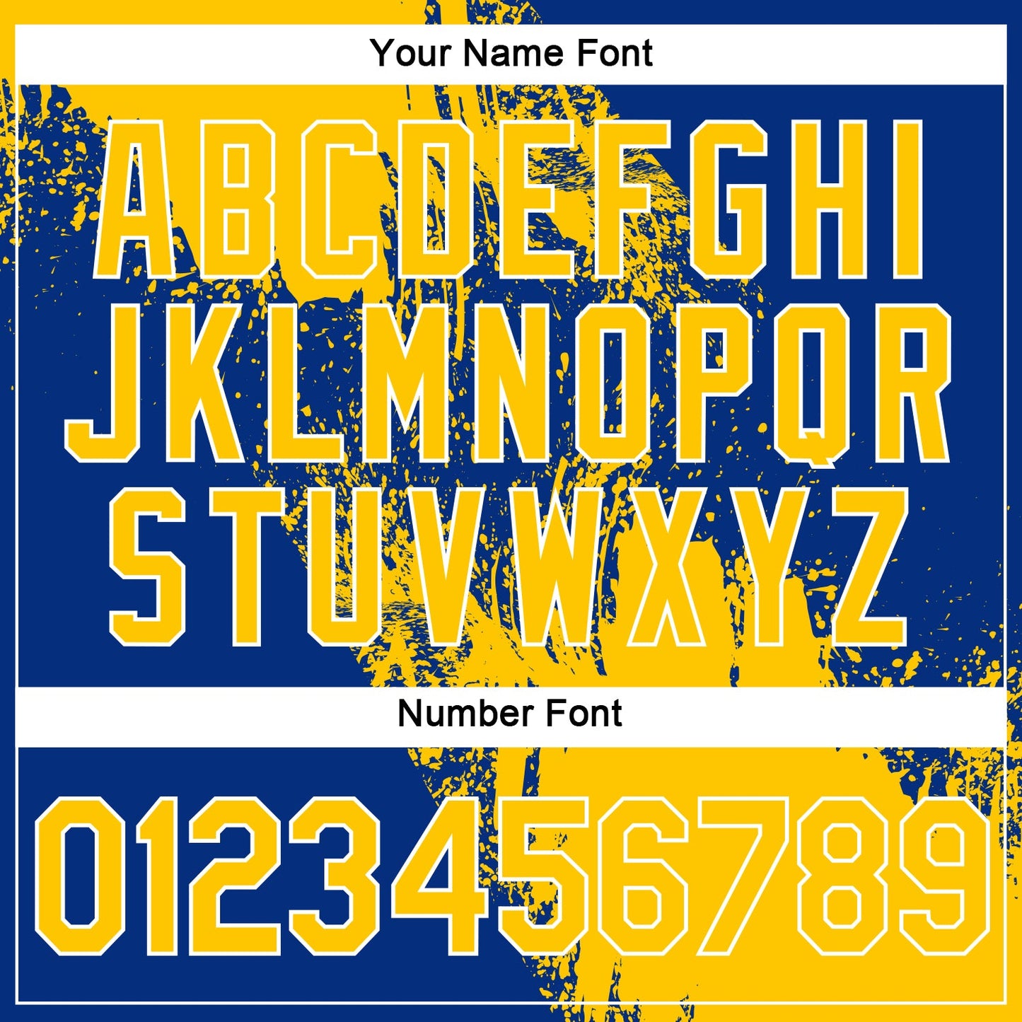 Custom Yellow Royal-White 3D Pattern Design Abstract Brush Stroke Performance T-Shirt view 4