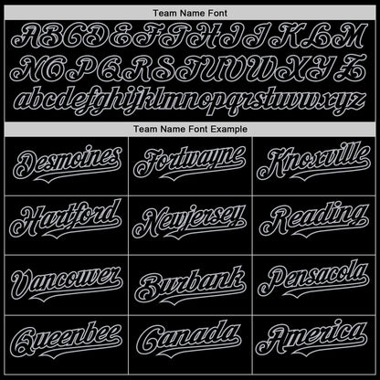 Custom Black Gray-Steel Gray 3D Pattern Design Abstract Splatter Texture Authentic Baseball Jersey view 4