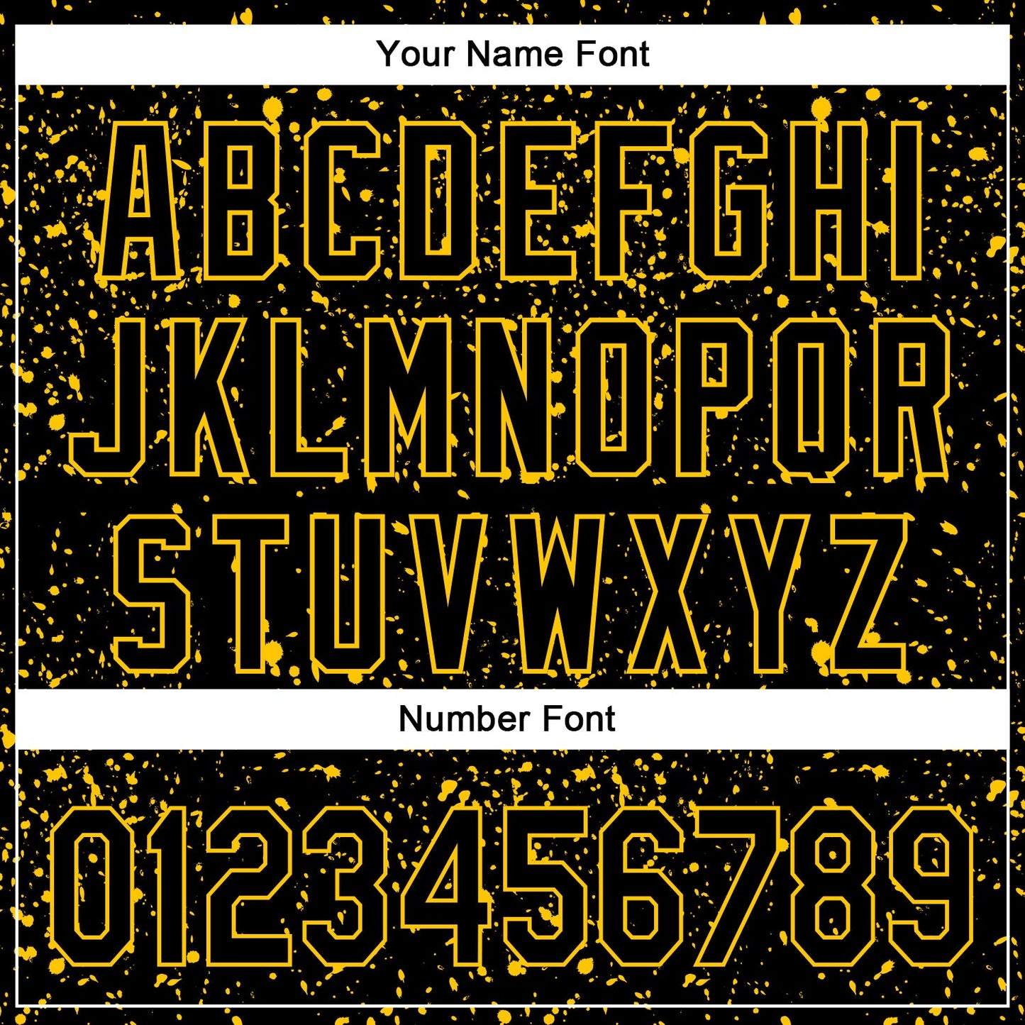 Custom Black Yellow 3D Pattern Design Abstract Splatter Ink Authentic Baseball Jersey view 5