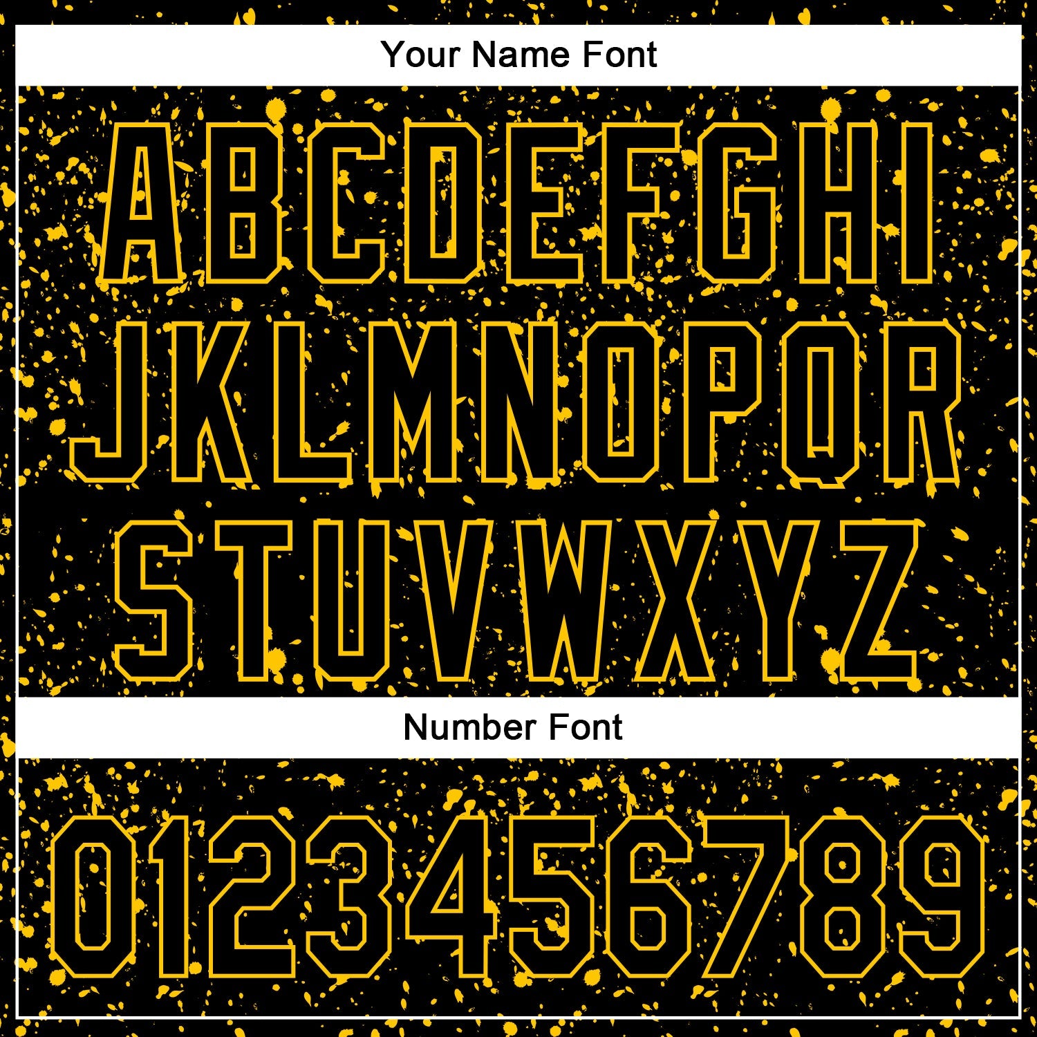 Custom Black Yellow 3D Pattern Design Abstract Splatter Ink Authentic Baseball Jersey view 5
