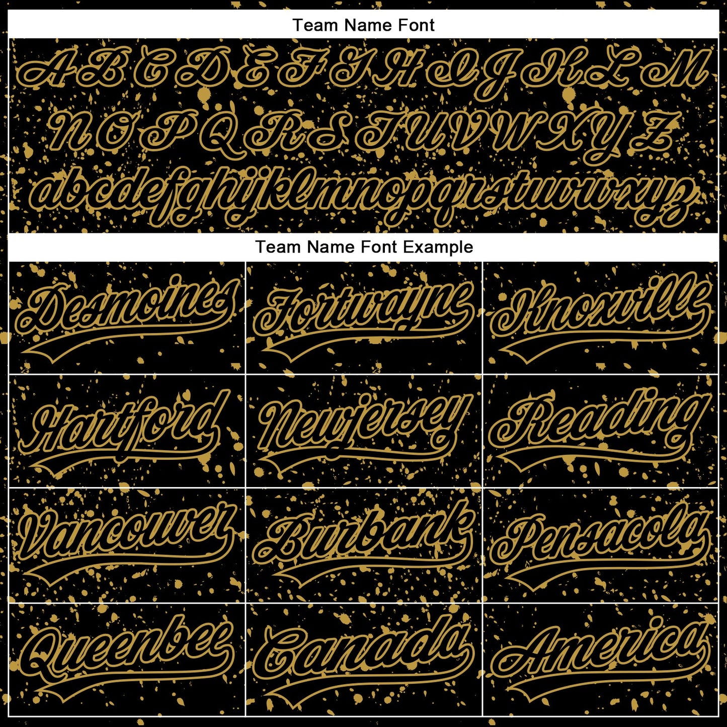 Custom Black Old Gold 3D Pattern Design Abstract Splatter Ink Authentic Baseball Jersey view 4