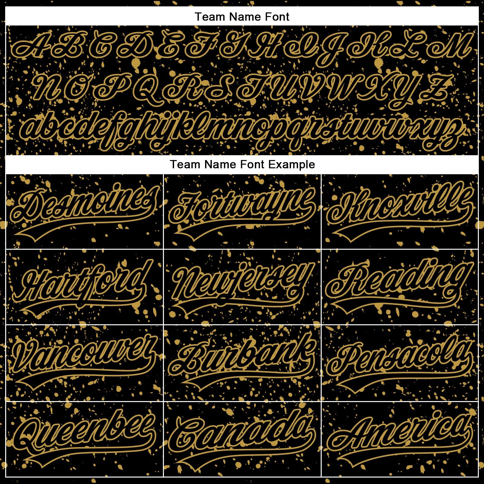Custom Black Old Gold 3D Pattern Design Abstract Splatter Ink Authentic Baseball Jersey view 4