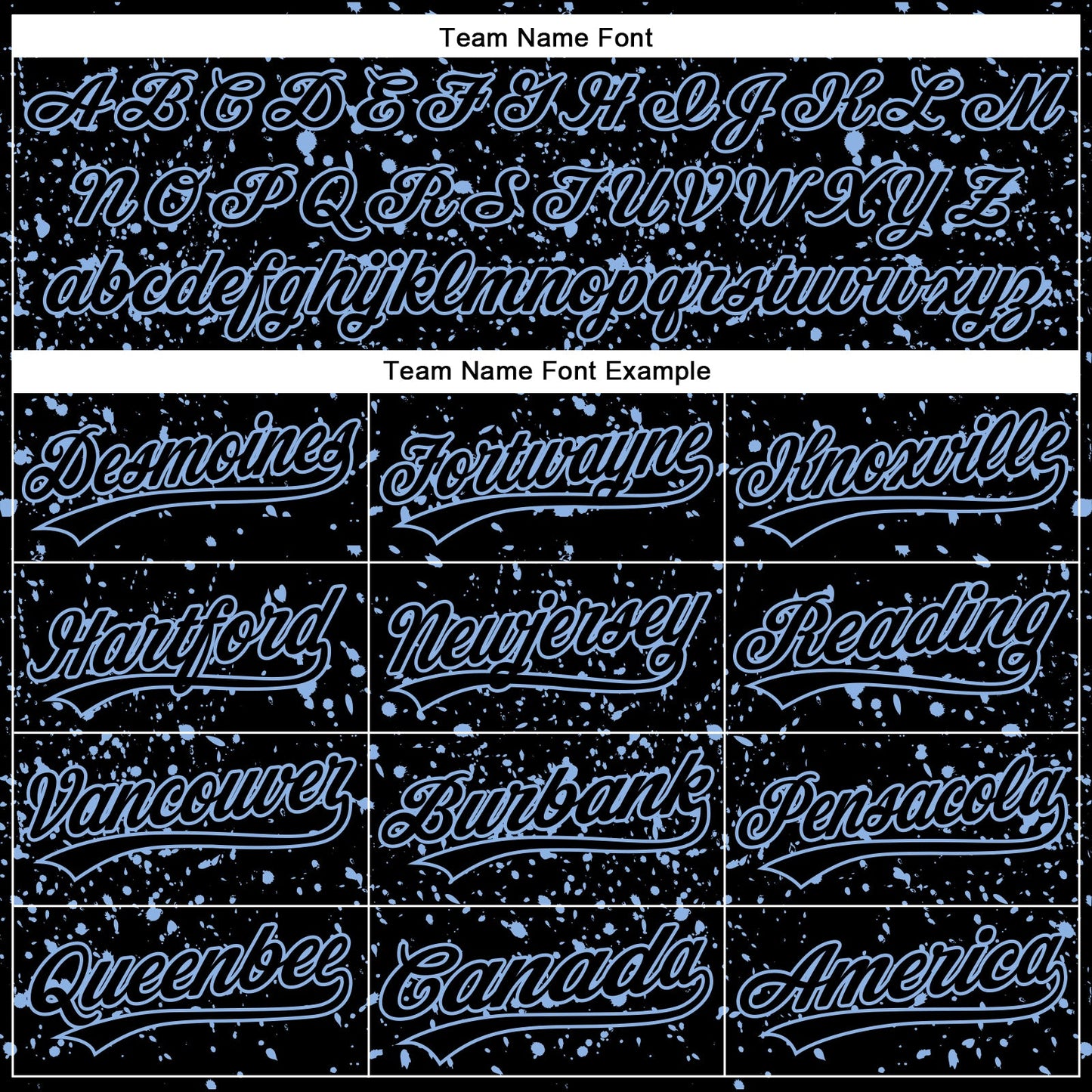Custom Black Light Blue 3D Pattern Design Abstract Splatter Ink Authentic Baseball Jersey view 4