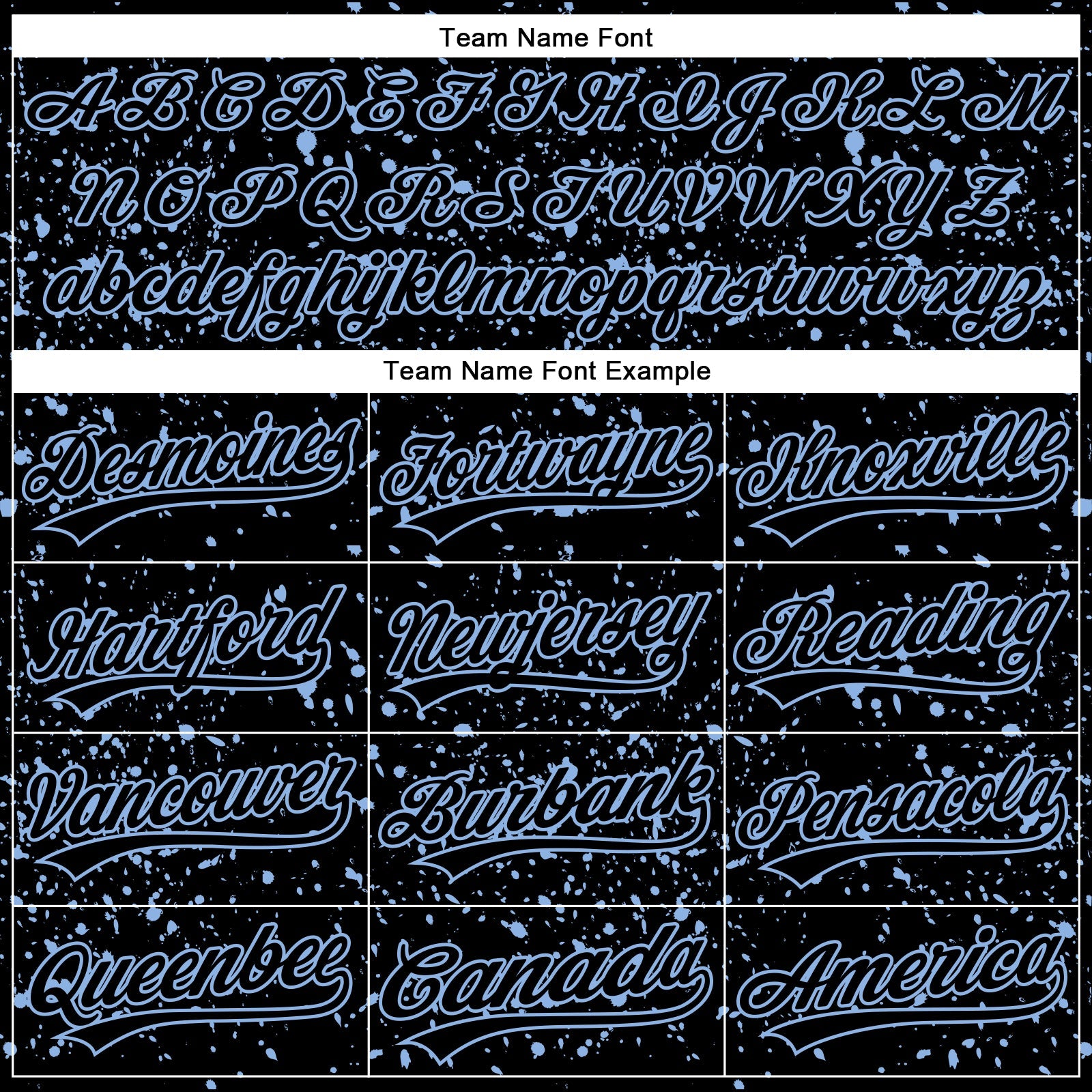 Custom Black Light Blue 3D Pattern Design Abstract Splatter Ink Authentic Baseball Jersey view 4
