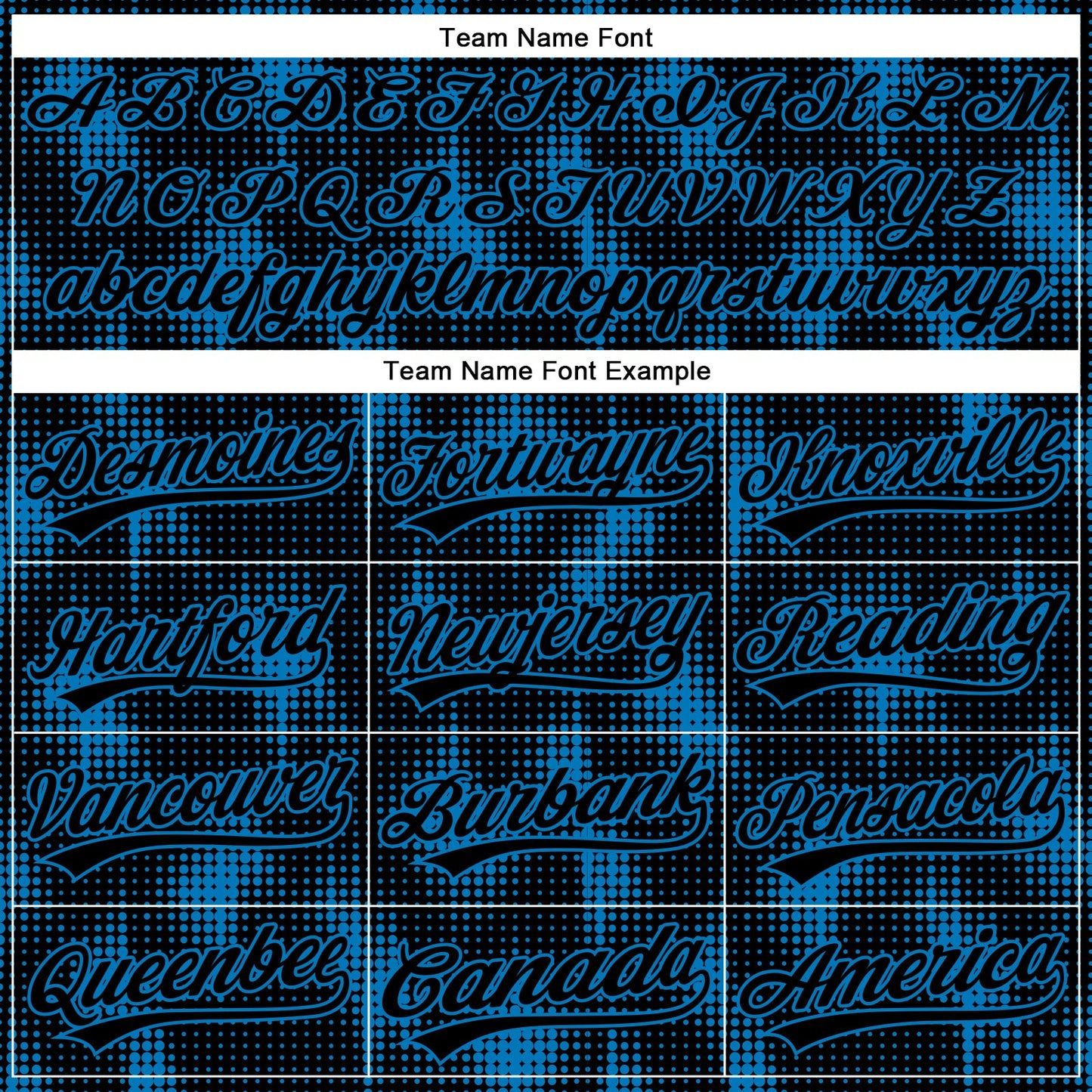 Custom Black Blue 3D Pattern Design Halftone Dots Authentic Baseball Jersey view 4