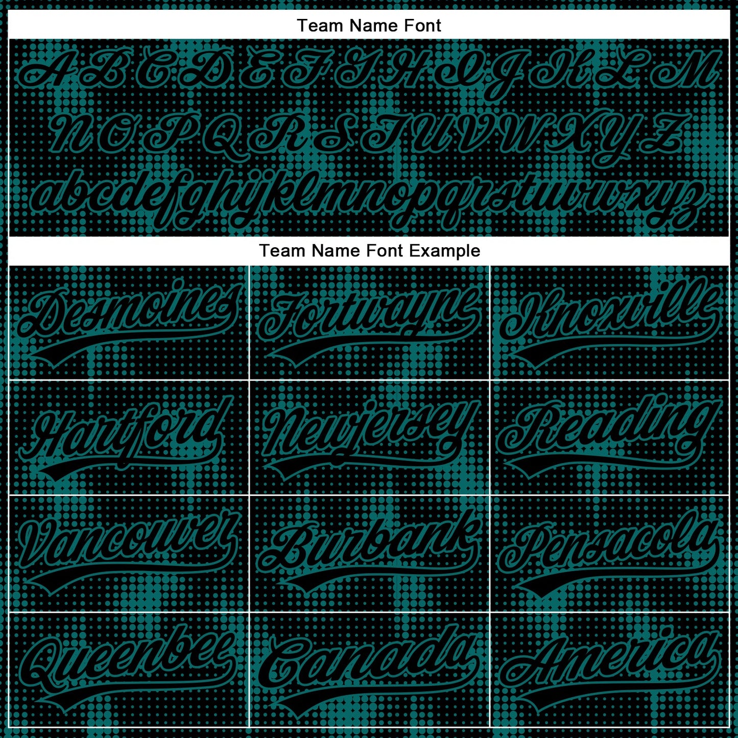 Custom Black Teal 3D Pattern Design Halftone Dots Authentic Baseball Jersey view 4