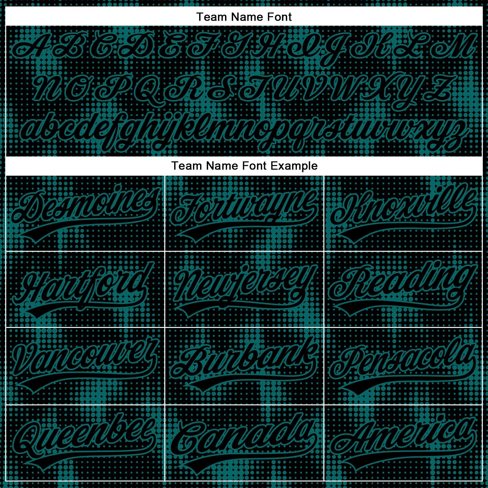 Custom Black Teal 3D Pattern Design Halftone Dots Authentic Baseball Jersey view 4