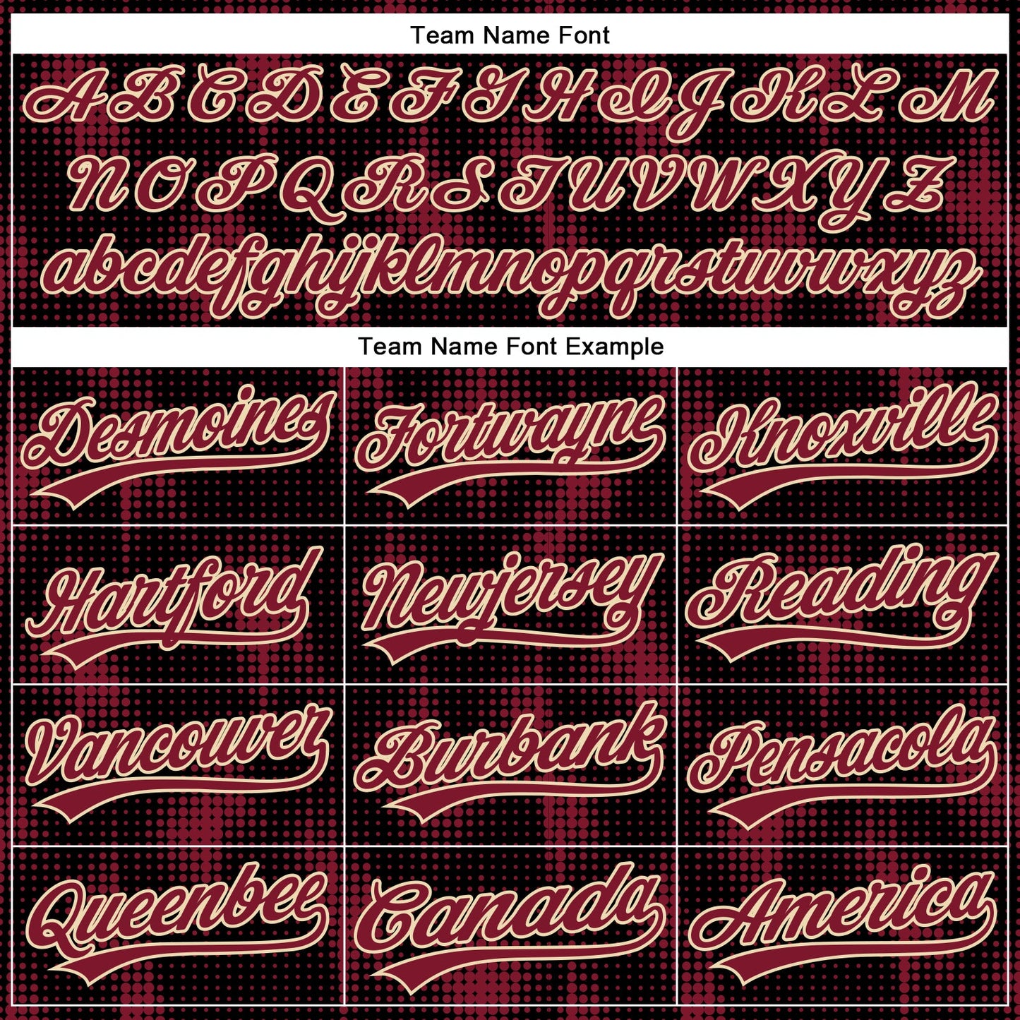 Custom Black Crimson-Cream 3D Pattern Design Halftone Dots Authentic Baseball Jersey view 4