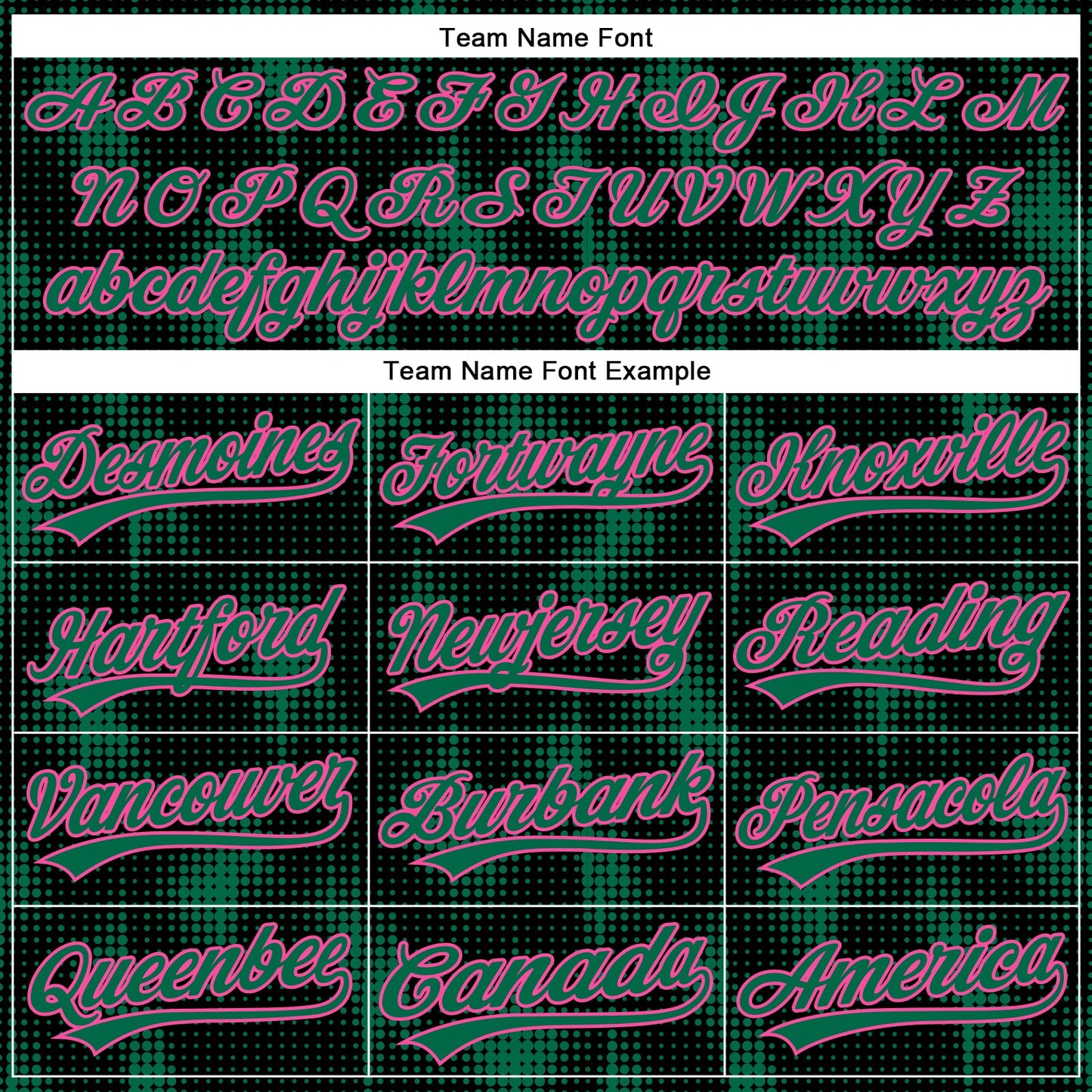 Custom Black Kelly Green-Pink 3D Pattern Design Halftone Dots Authentic Baseball Jersey view 4