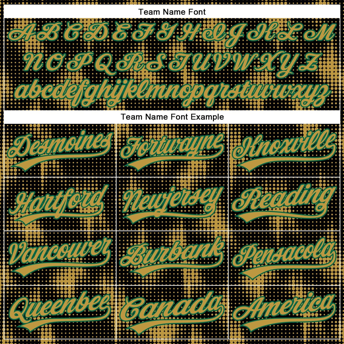 Custom Black Old Gold-Kelly Green 3D Pattern Design Halftone Dots Authentic Baseball Jersey view 4