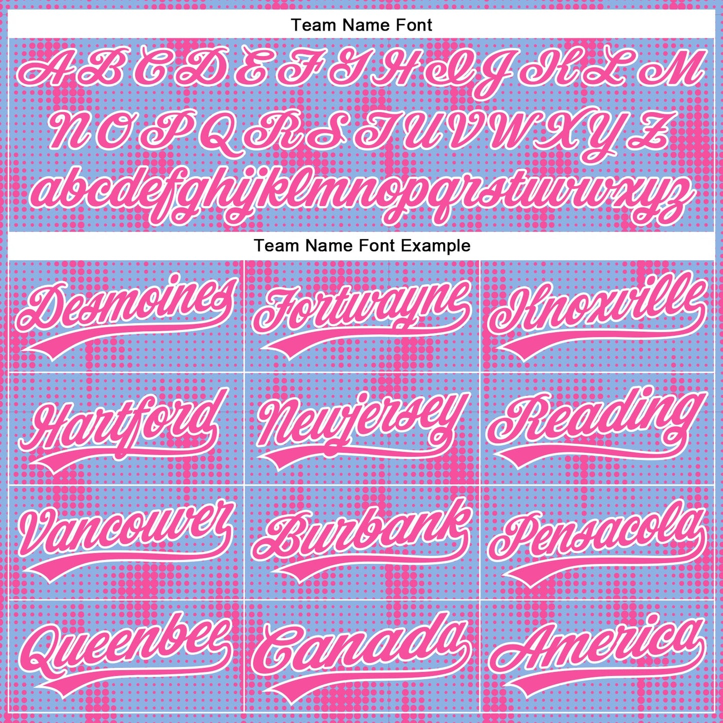 Custom Light Blue Pink-White 3D Pattern Design Halftone Dots Authentic Baseball Jersey view 4