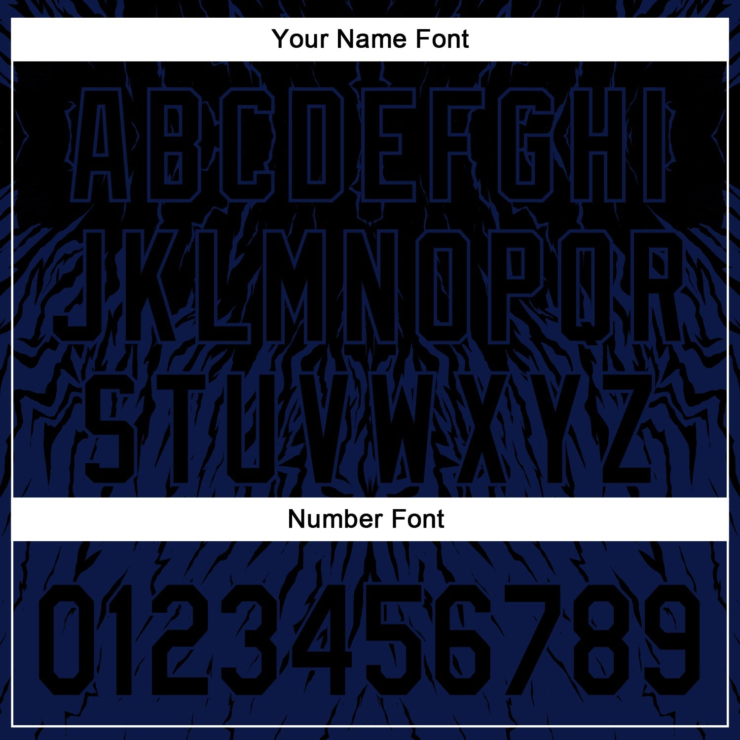 Custom Black Navy 3D Pattern Design Abstract Wave Authentic Baseball Jersey view 5