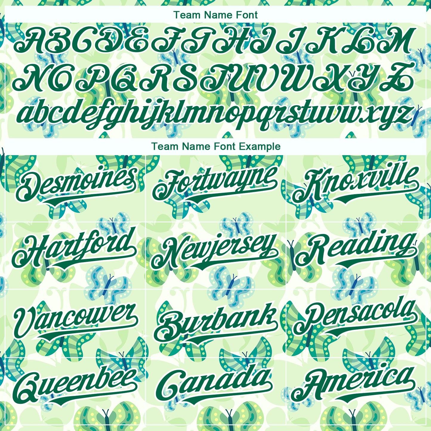 Custom White Kelly Green 3D Pattern Design Animal Butterfly Authentic Baseball Jersey view 4