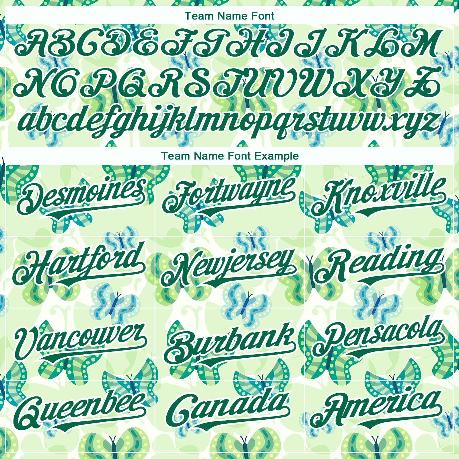 Custom White Kelly Green 3D Pattern Design Animal Butterfly Authentic Baseball Jersey view 4
