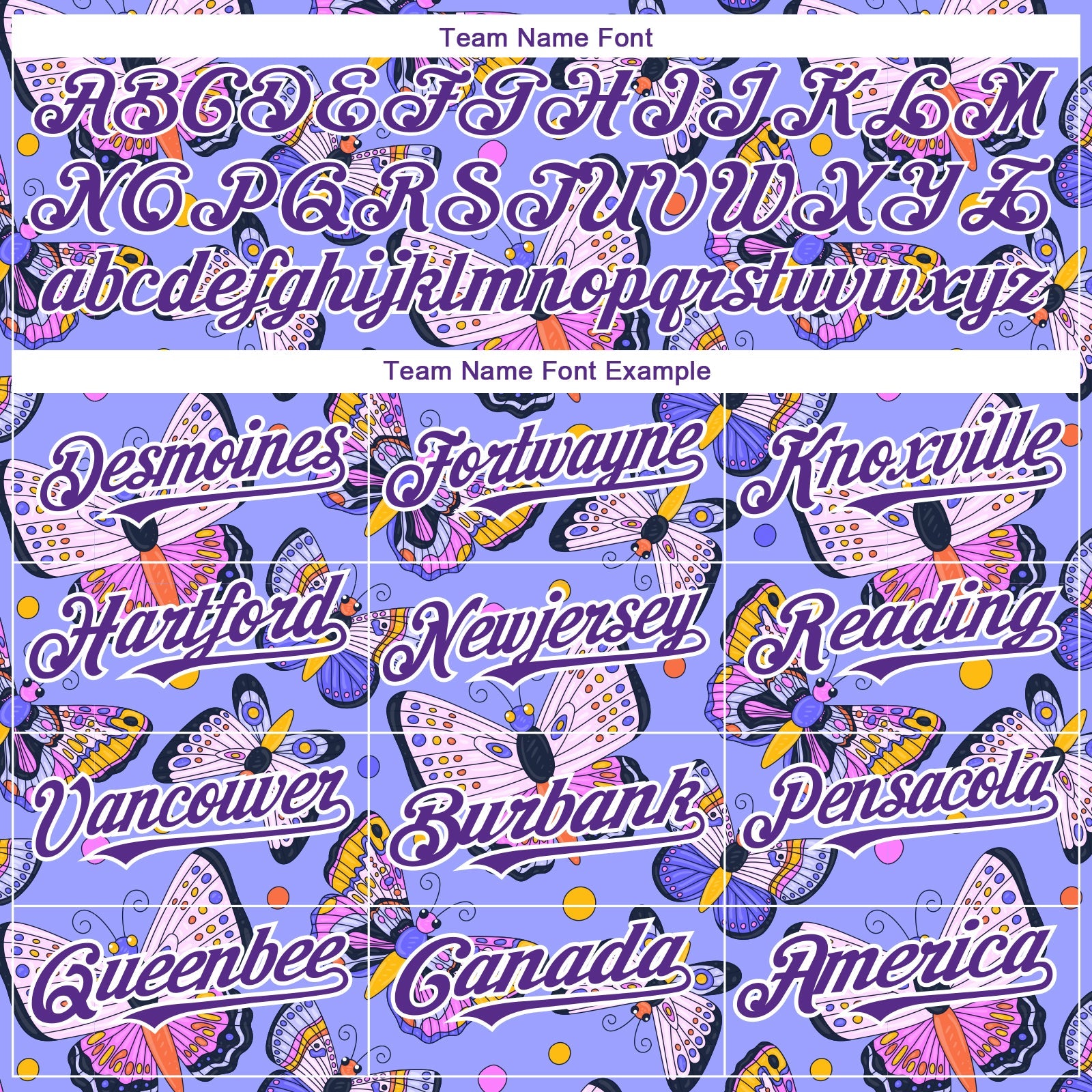 Custom Medium Purple Purple-White 3D Pattern Design Animal Butterfly Authentic Baseball Jersey view 4