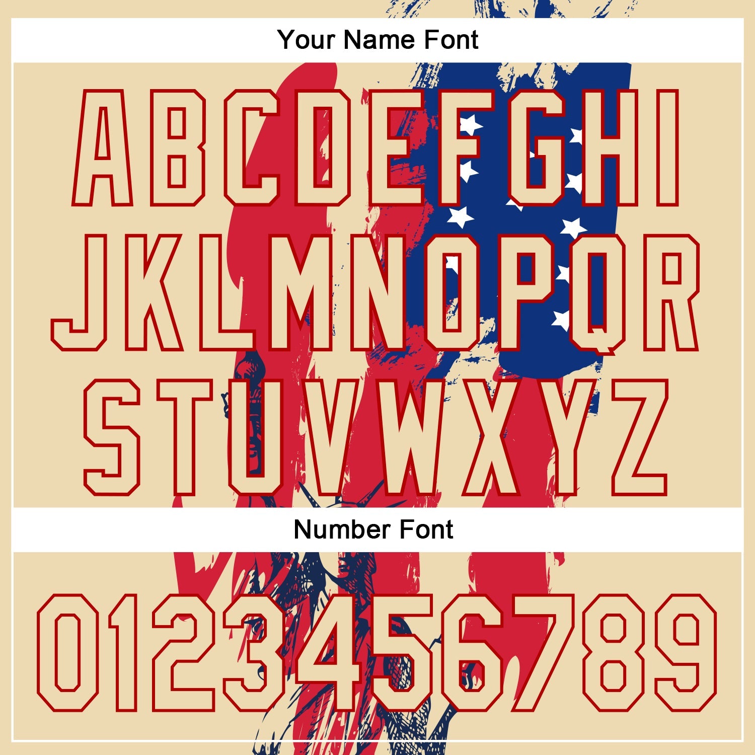 Custom Cream Red-Royal 3D Pattern Design American Spirit American Eagle And Stars Authentic Baseball Jersey view 5