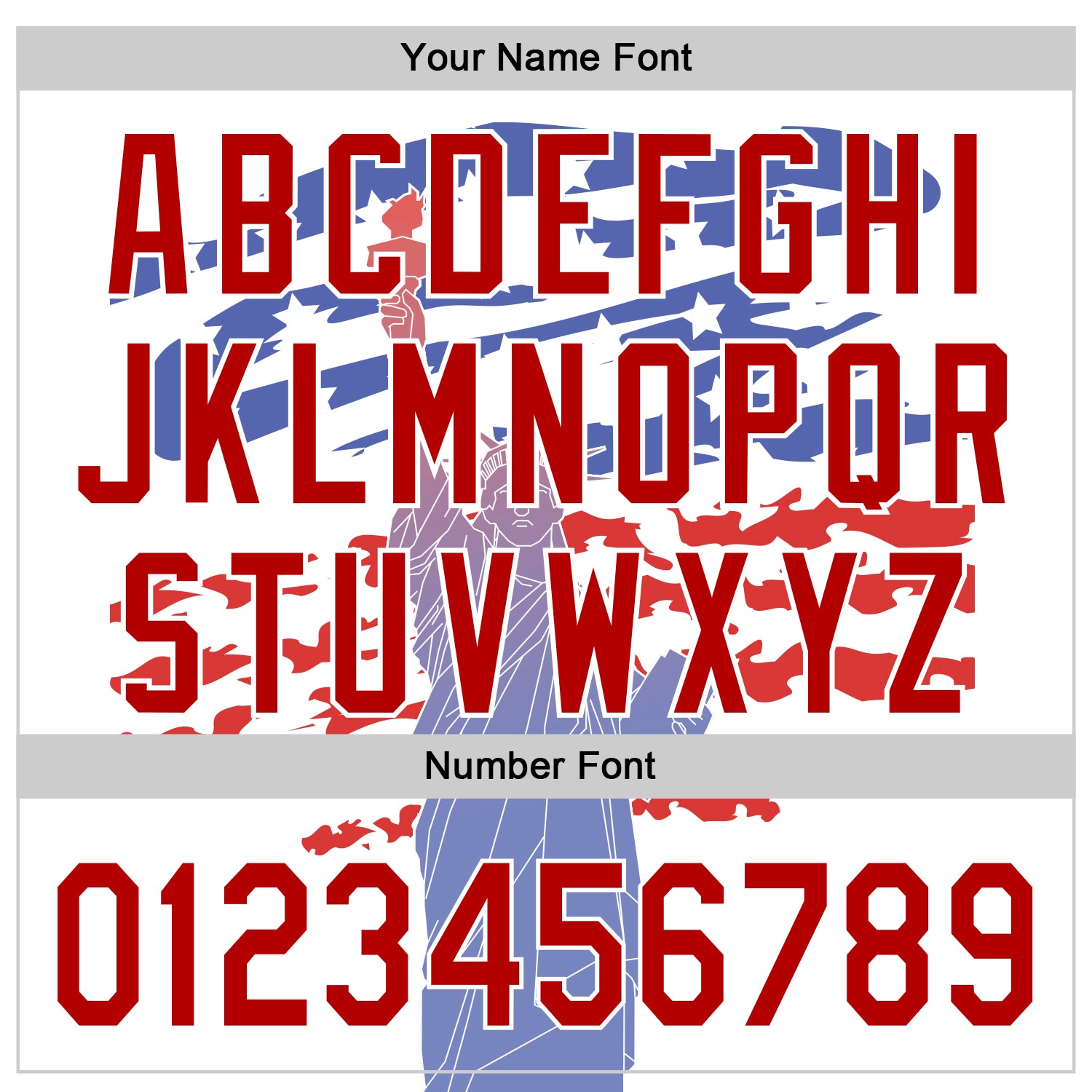 Custom White Red 3D American Flag And Statue of Liberty Authentic Baseball Jersey view 5