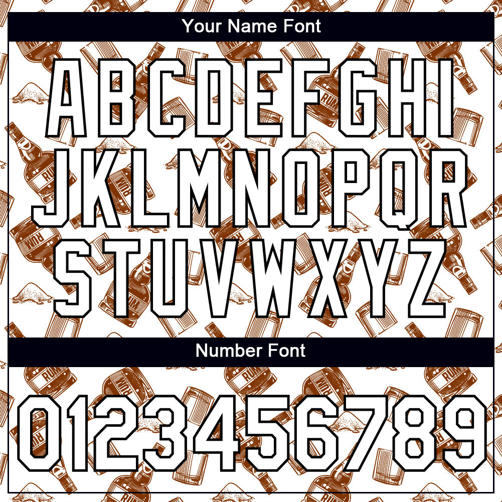 Custom White Black 3D Pattern Design Rum Performance T-Shirt view 4