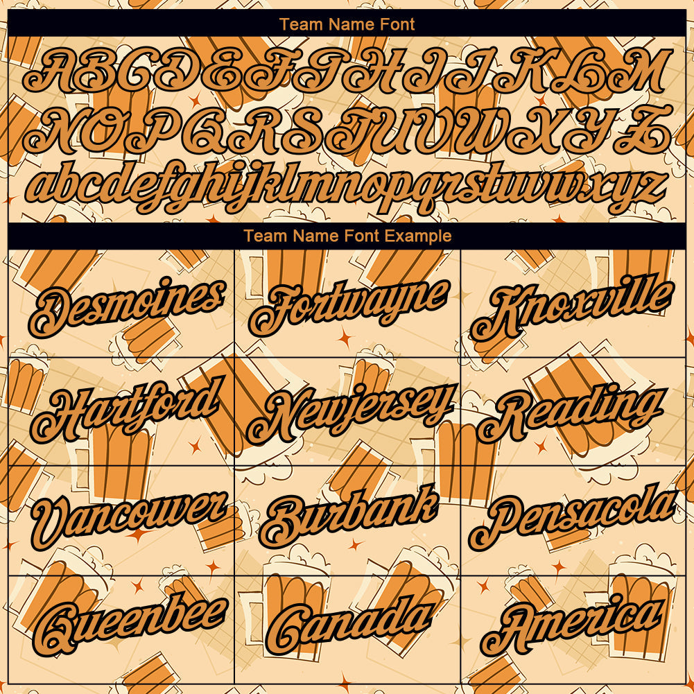 Custom Vegas Gold Bay Orange-Black 3D Pattern Design Beer Performance T-Shirt view 3