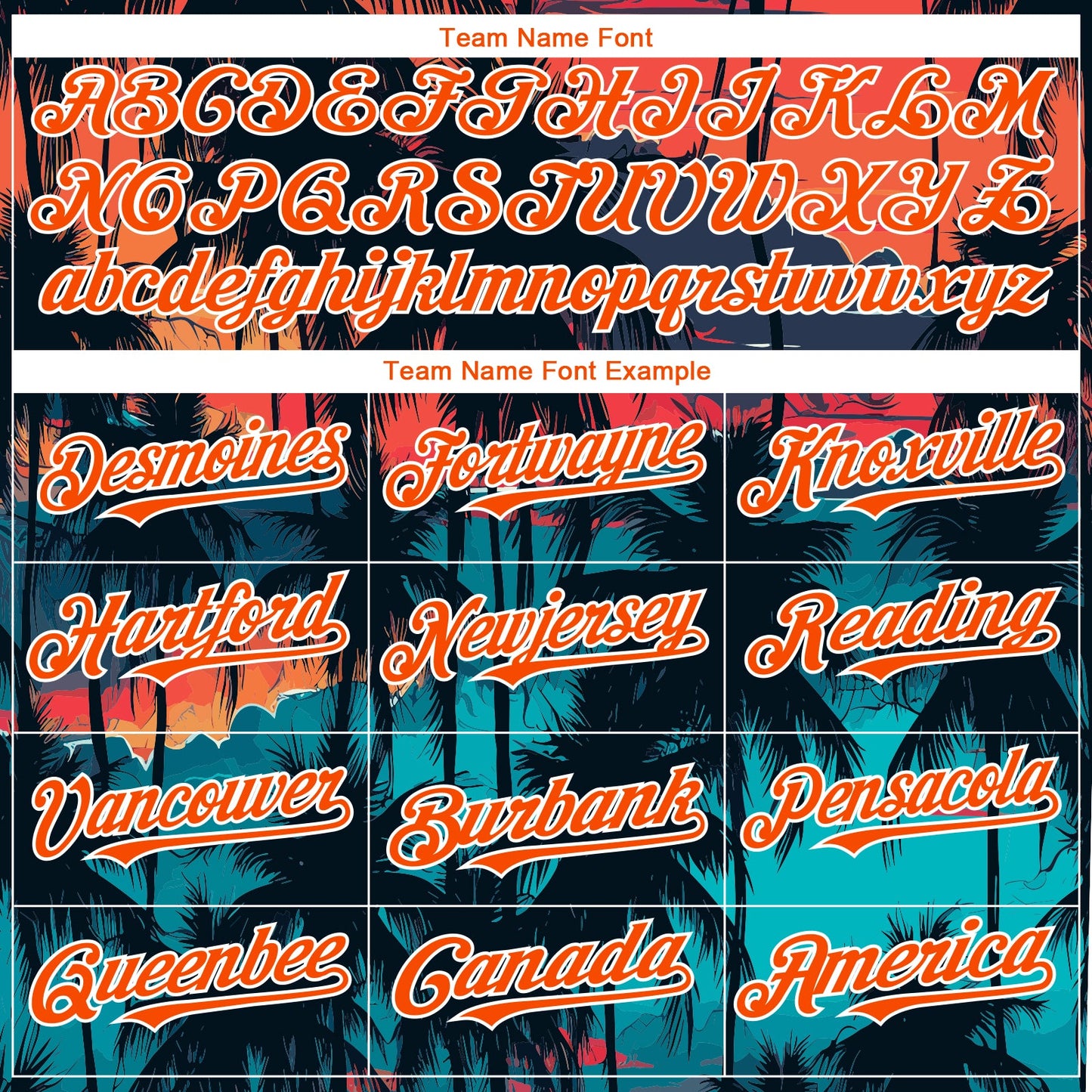 Custom Black Orange-White 3D Pattern Design Tropical Hawaii Palms Trees Authentic Baseball Jersey view 4