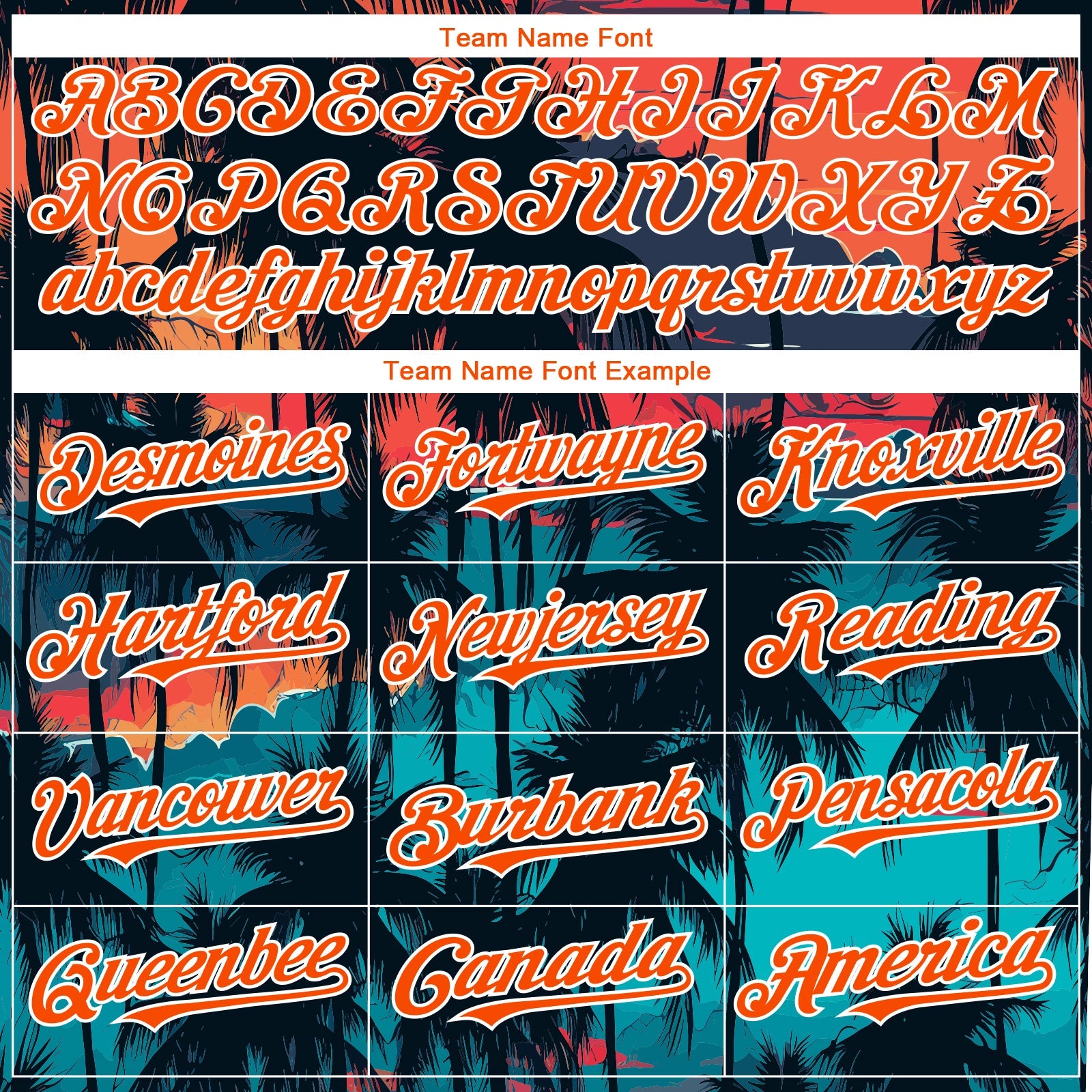 Custom Black Orange-White 3D Pattern Design Tropical Hawaii Palms Trees Authentic Baseball Jersey view 4