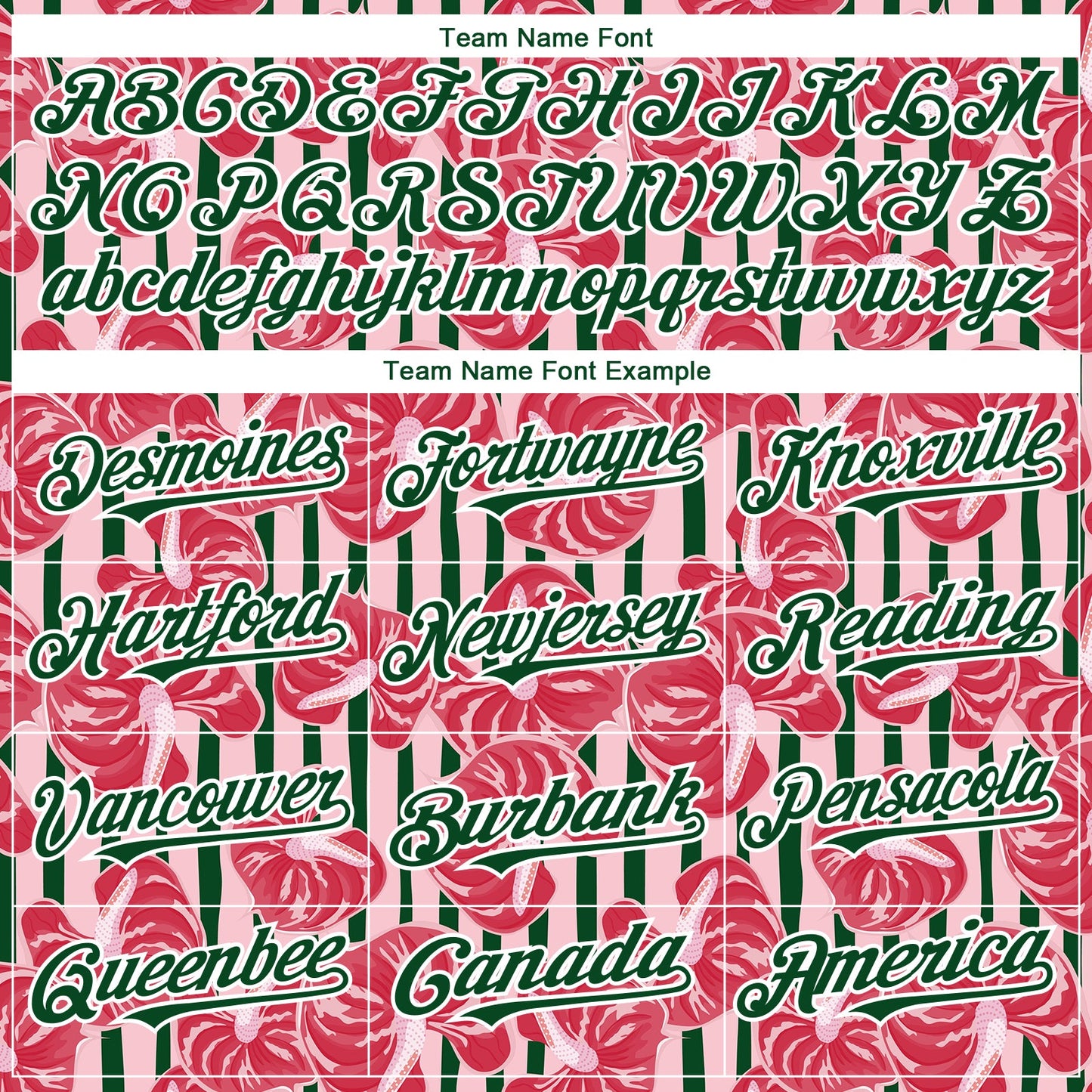 Custom Medium Pink Green-White 3D Pattern Design Tropical Anthurium Flower Authentic Baseball Jersey view 4