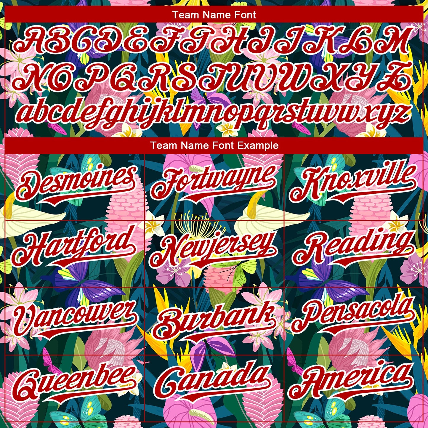 Custom Black Red-White 3D Pattern Design Tropical Anthurium Flower Authentic Baseball Jersey view 4