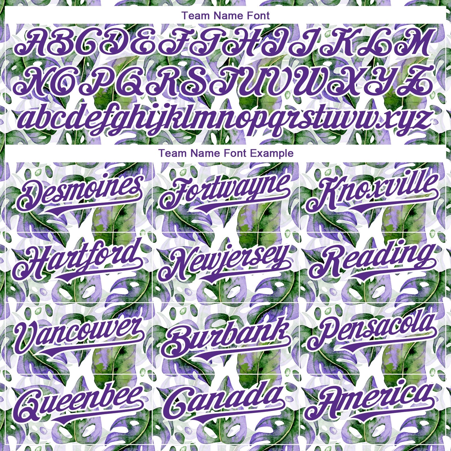 Custom White Purple 3D Pattern Design Tropical Monstera Authentic Baseball Jersey view 4