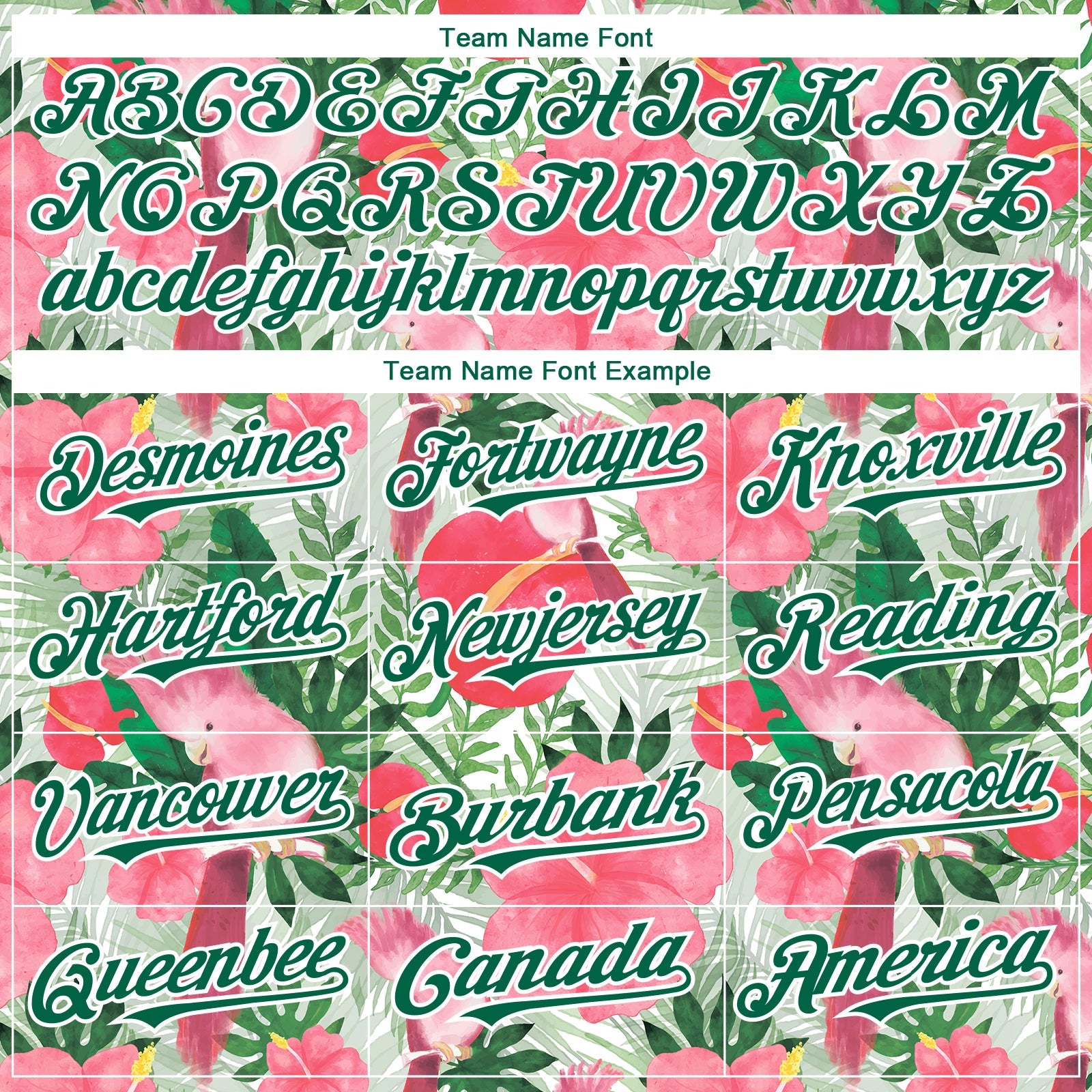 Custom White Kelly Green 3D Pattern Design Tropical Plant And Bird Authentic Baseball Jersey view 4